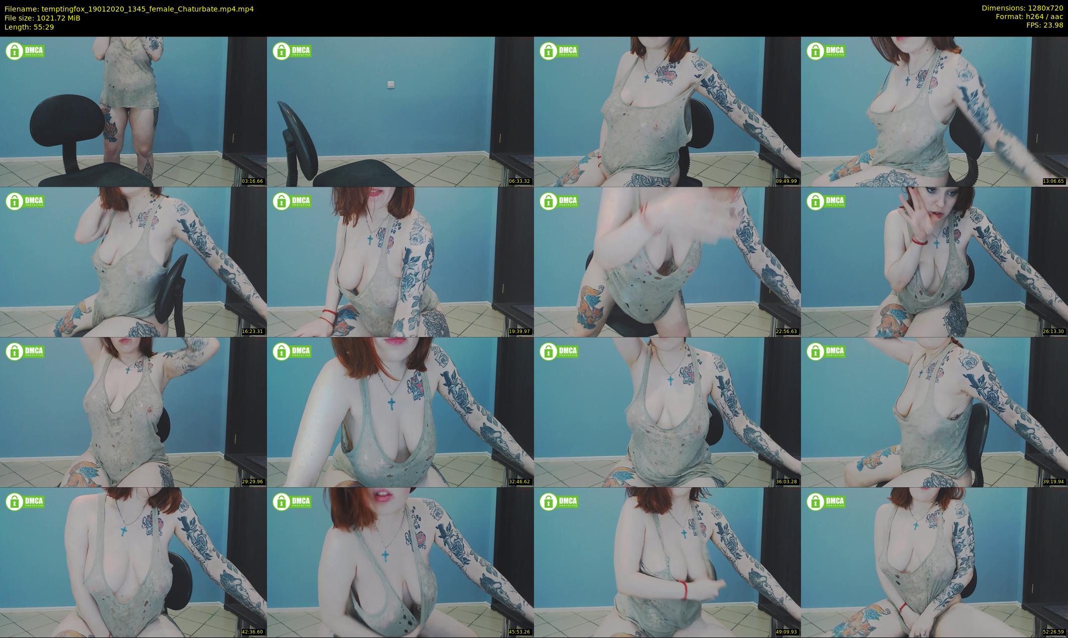 temptingfox — 56 minute Chaturbate female cam show recording, 720p, Jan 19, 2020