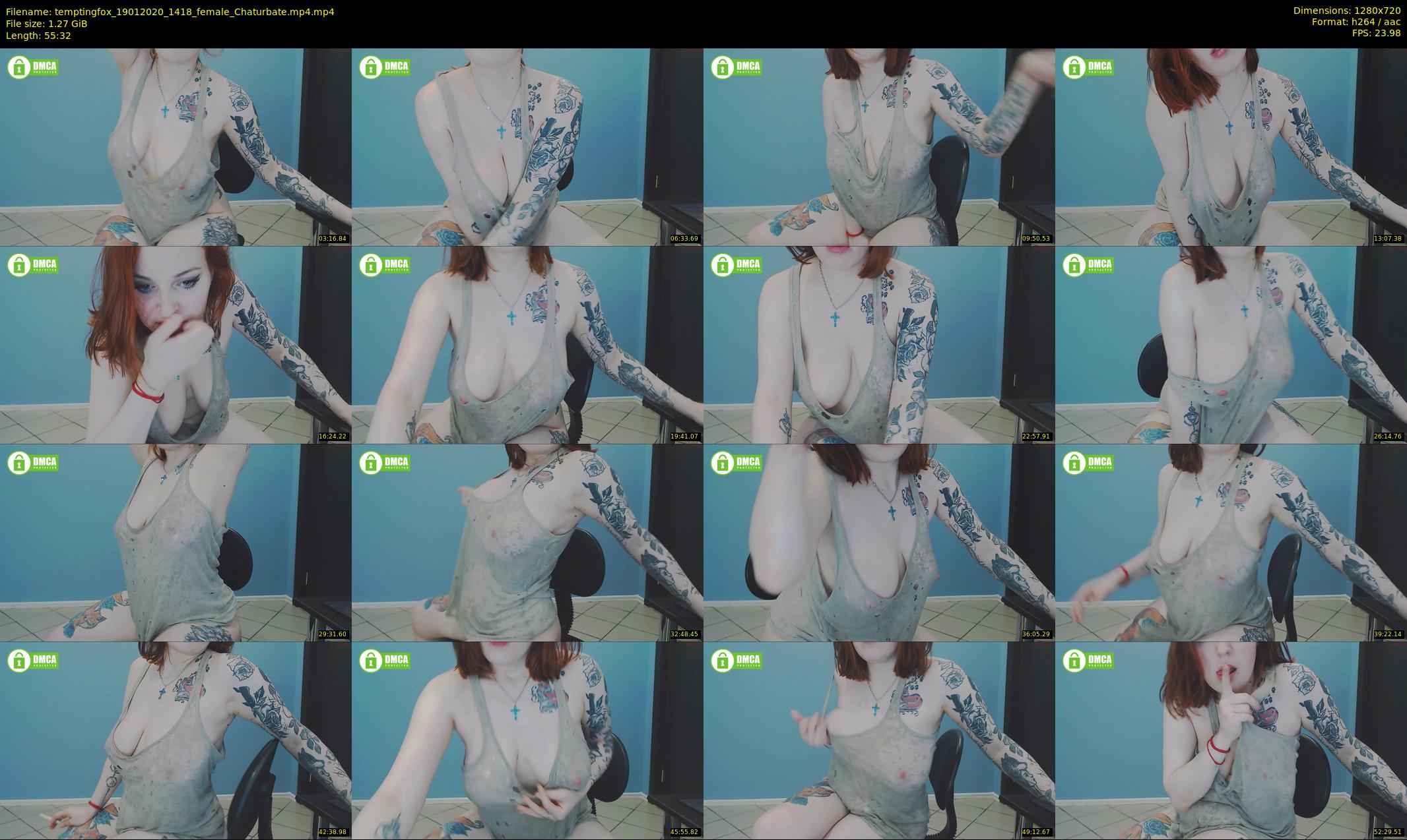 temptingfox — 56 minute Chaturbate female cam show recording, 720p, Jan 19, 2020