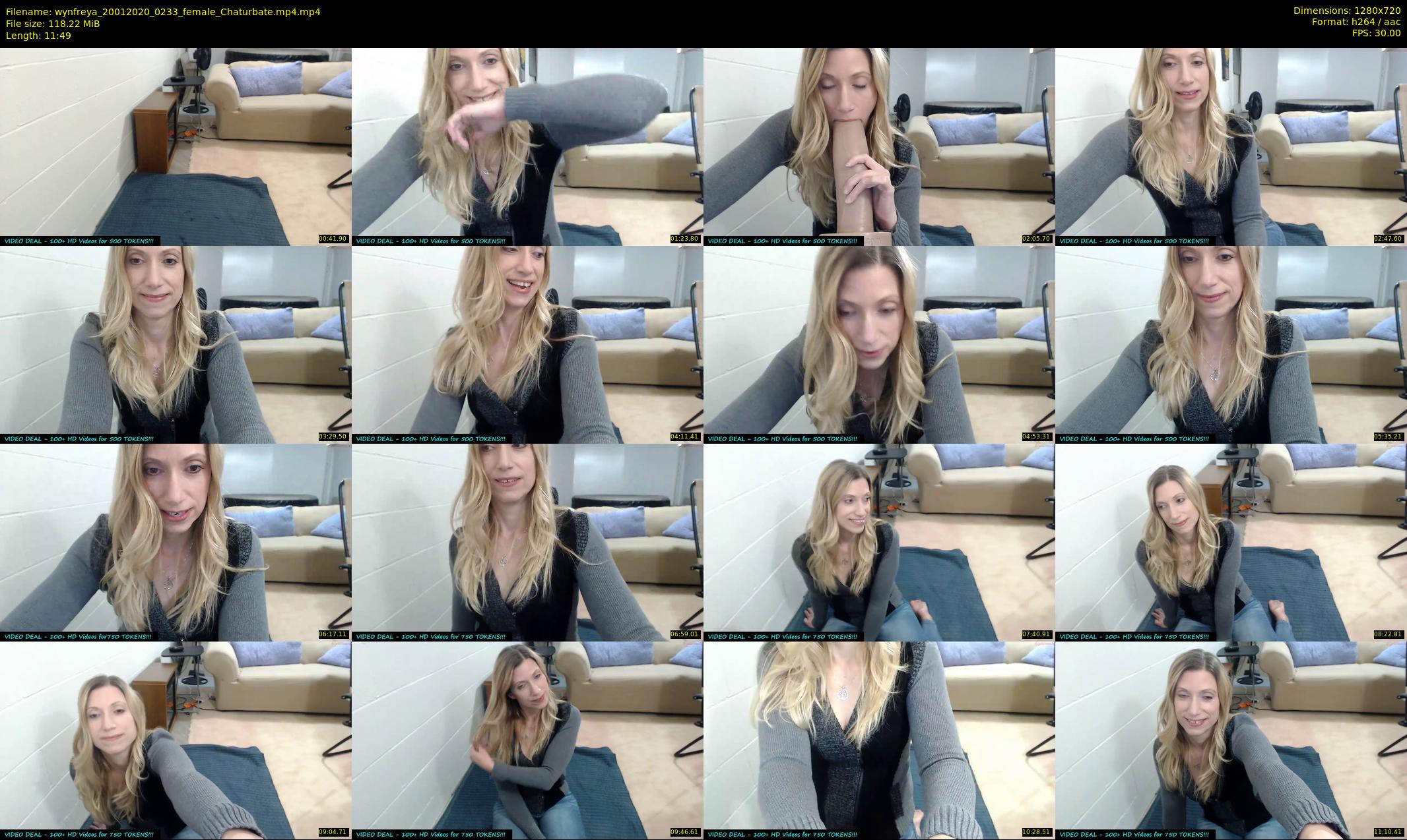wynfreya — 12 minute Chaturbate female cam show recording, 720p, Jan 20, 2020