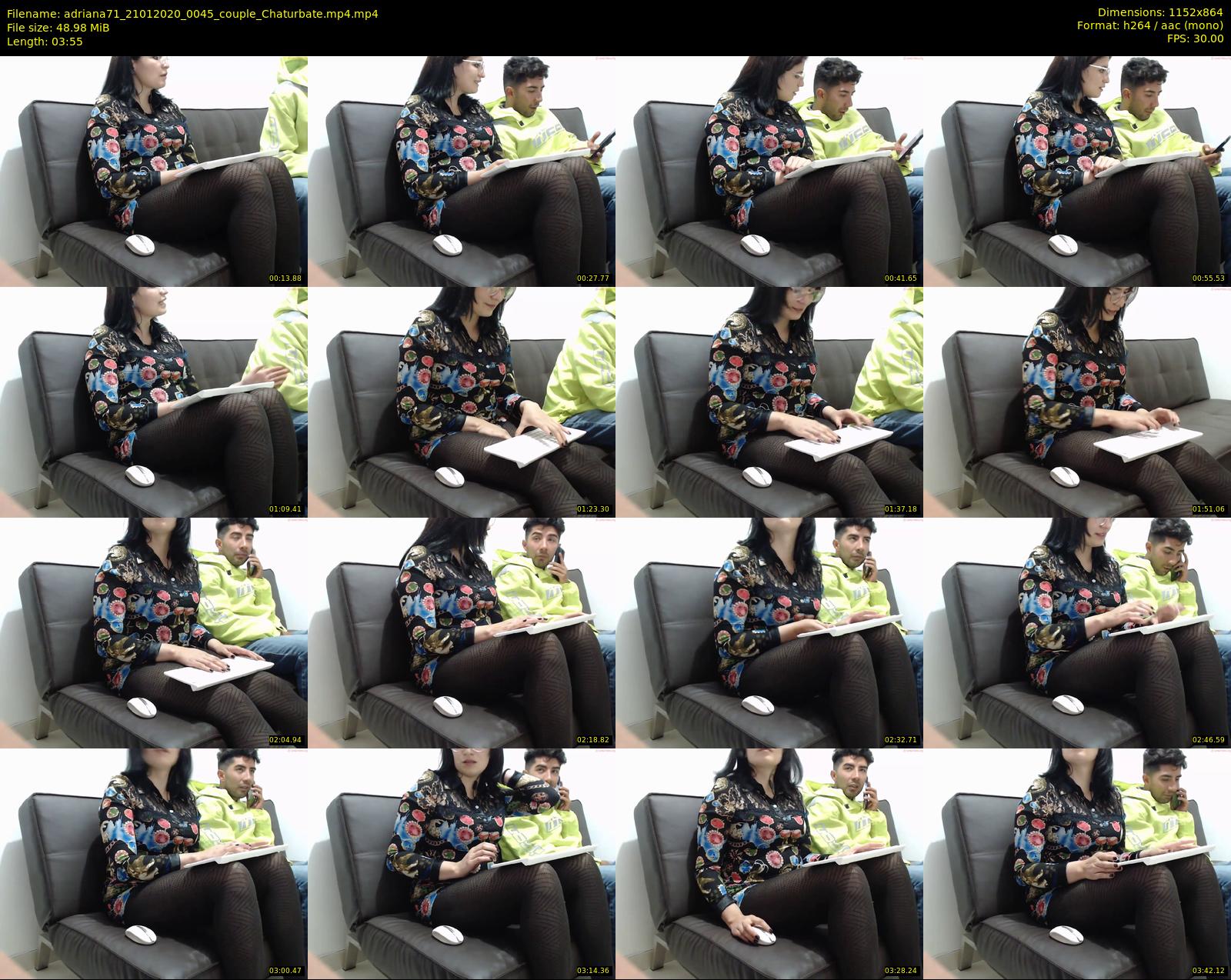 adriana71 — 4 minute Chaturbate couple cam show recording, 720p, Jan 21, 2020