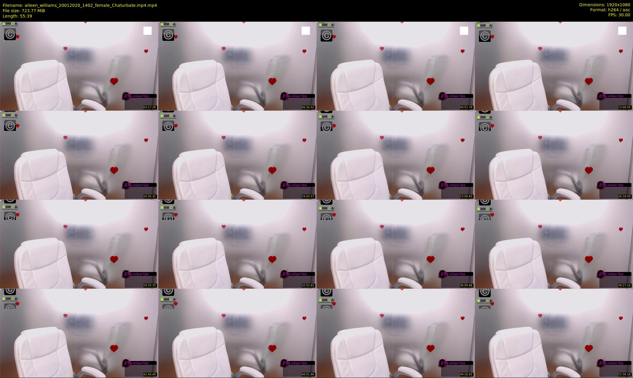 aileen_williams — 56 minute Chaturbate female cam show recording, 1080p, Jan 20, 2020