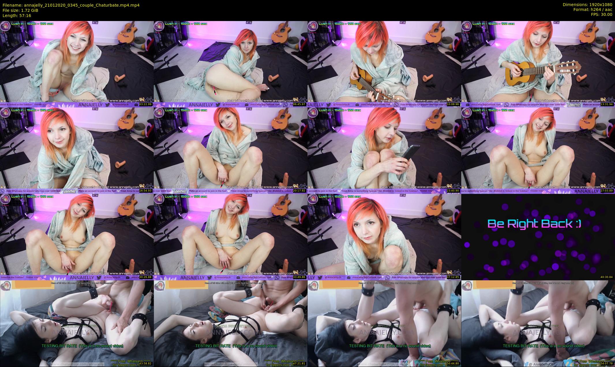 annajelly — 58 minute Chaturbate couple cam show recording, 1080p, Jan 21, 2020
