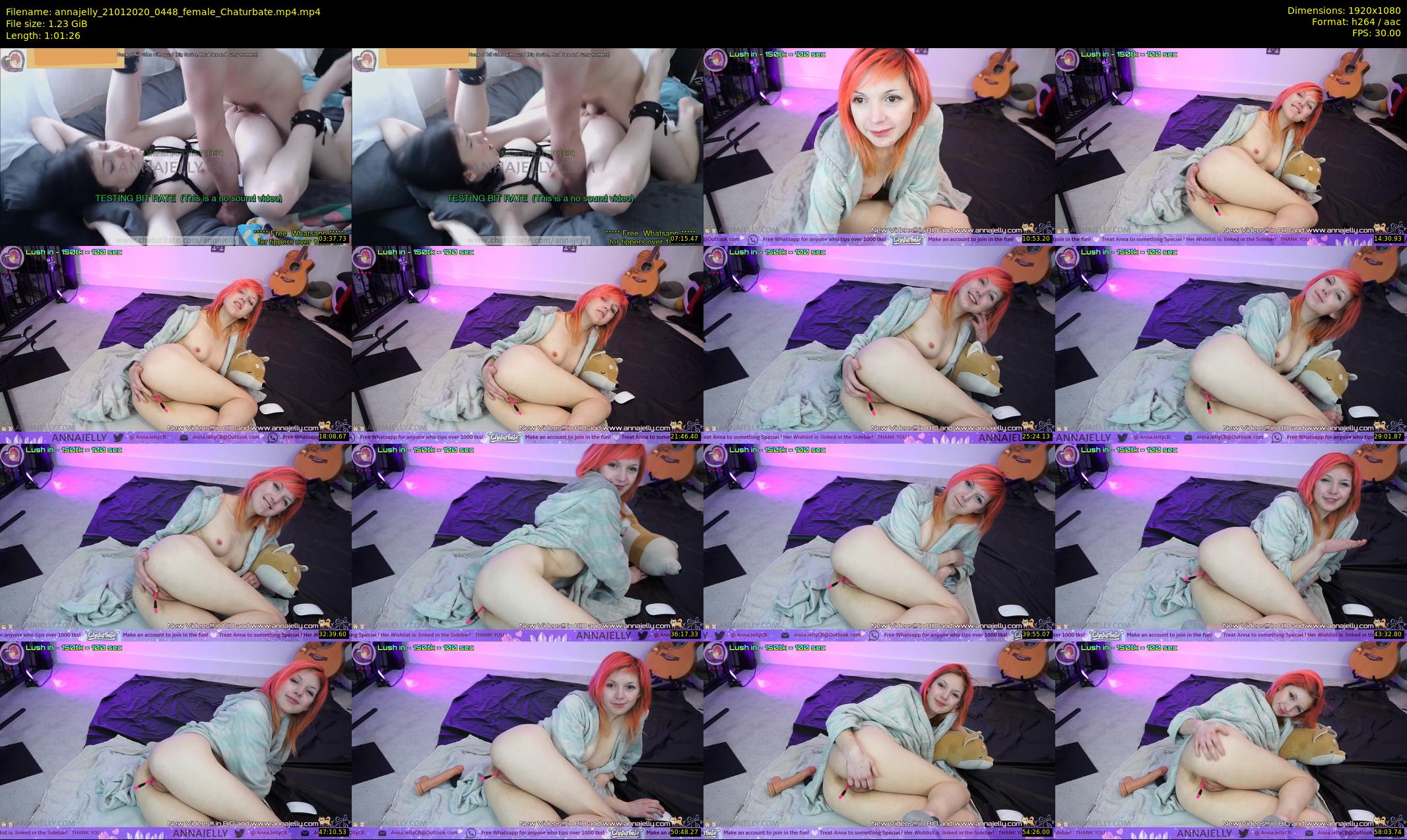 annajelly — 62 minute Chaturbate couple cam show recording, 1080p, Jan 21, 2020