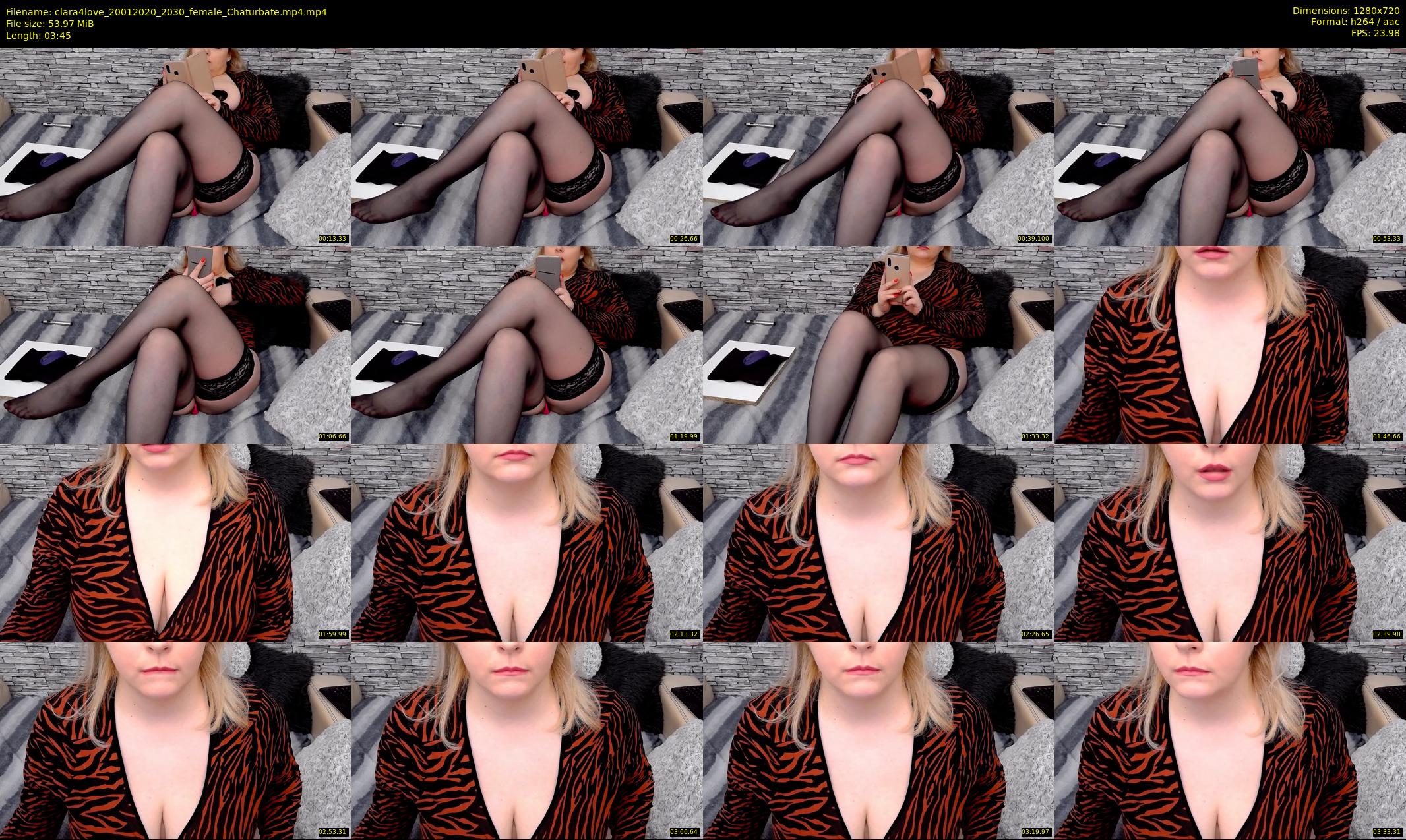 clara4love — 4 minute Chaturbate female cam show recording, 720p, Jan 20, 2020