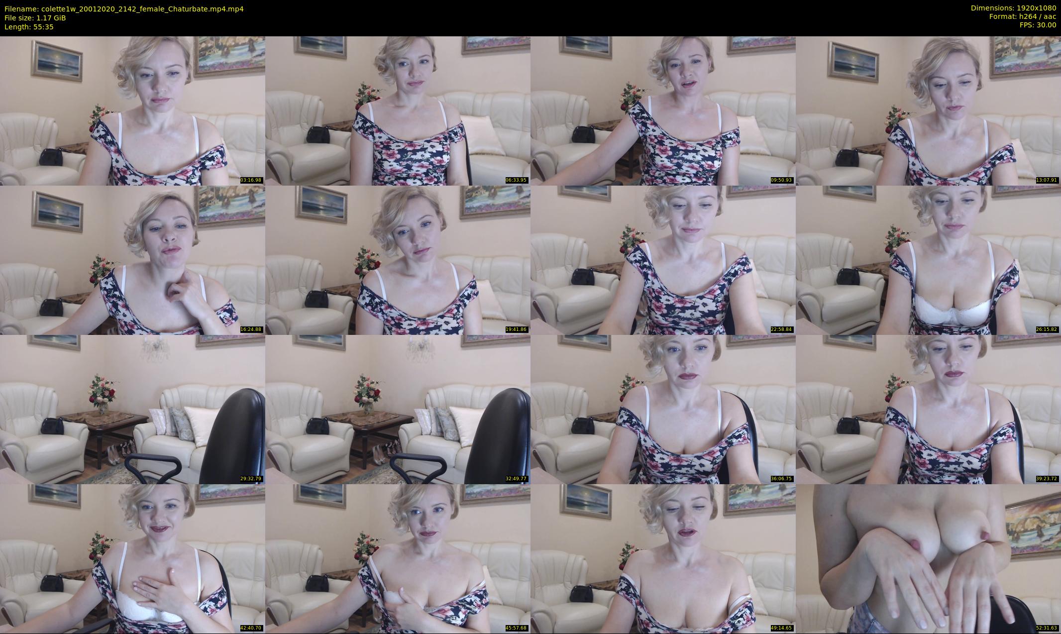 colette1w — 56 minute Chaturbate female cam show recording, 1080p, Jan 20, 2020