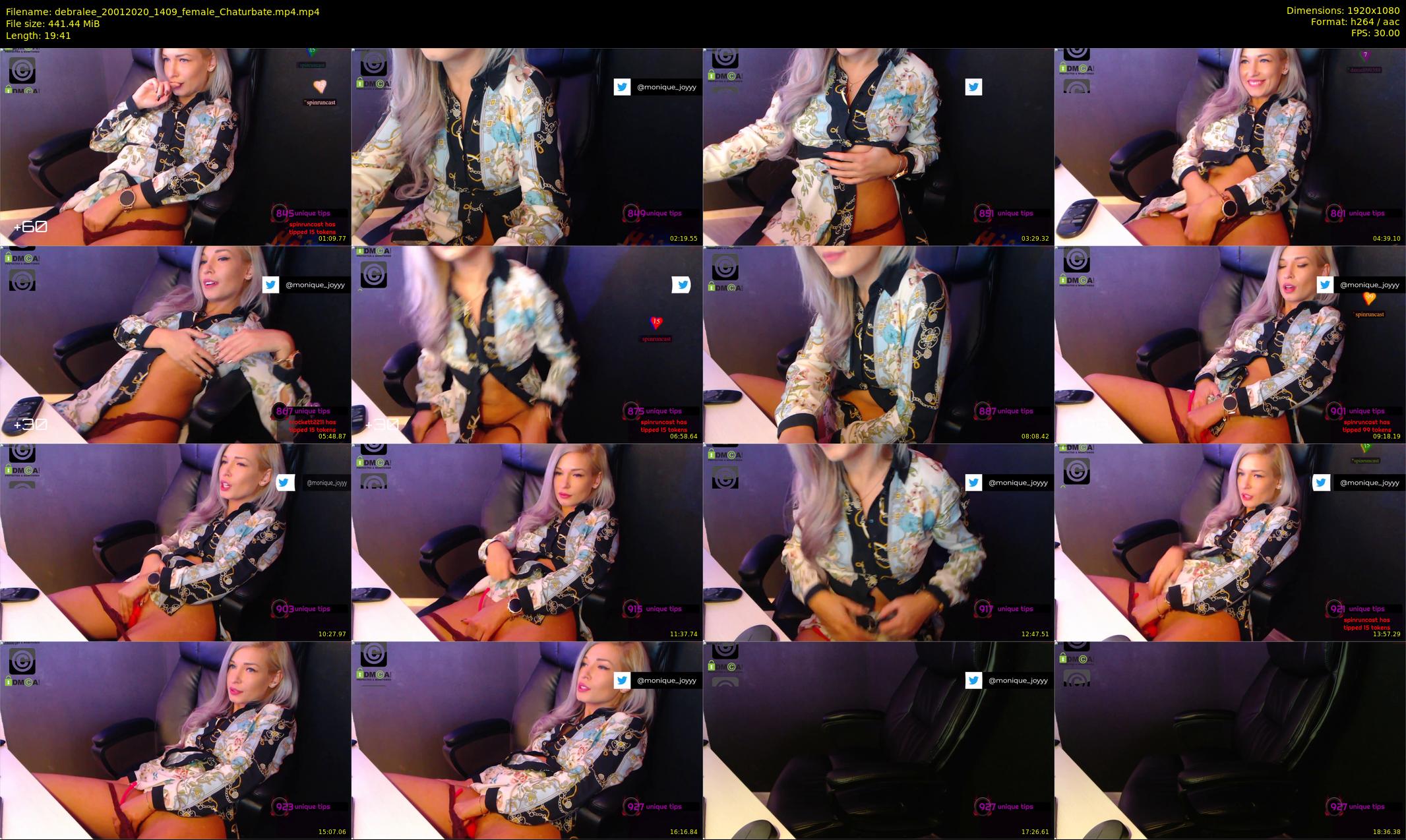 debralee — 20 minute Chaturbate female cam show recording, 1080p, Jan 20, 2020