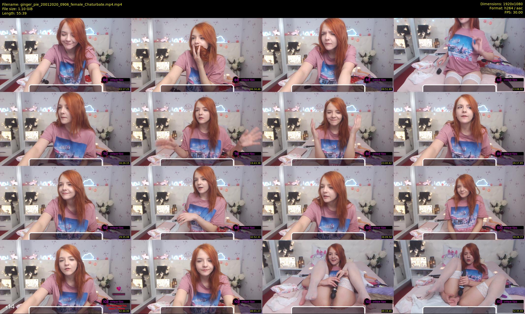 ginger_pie — 56 minute Chaturbate female cam show recording, 1080p, Jan 20, 2020