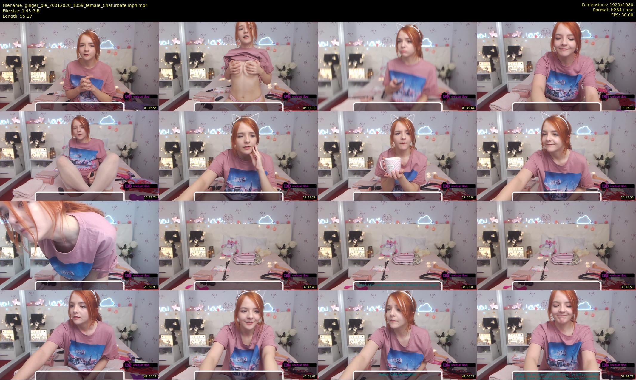 ginger_pie — 56 minute Chaturbate female cam show recording, 1080p, Jan 20, 2020
