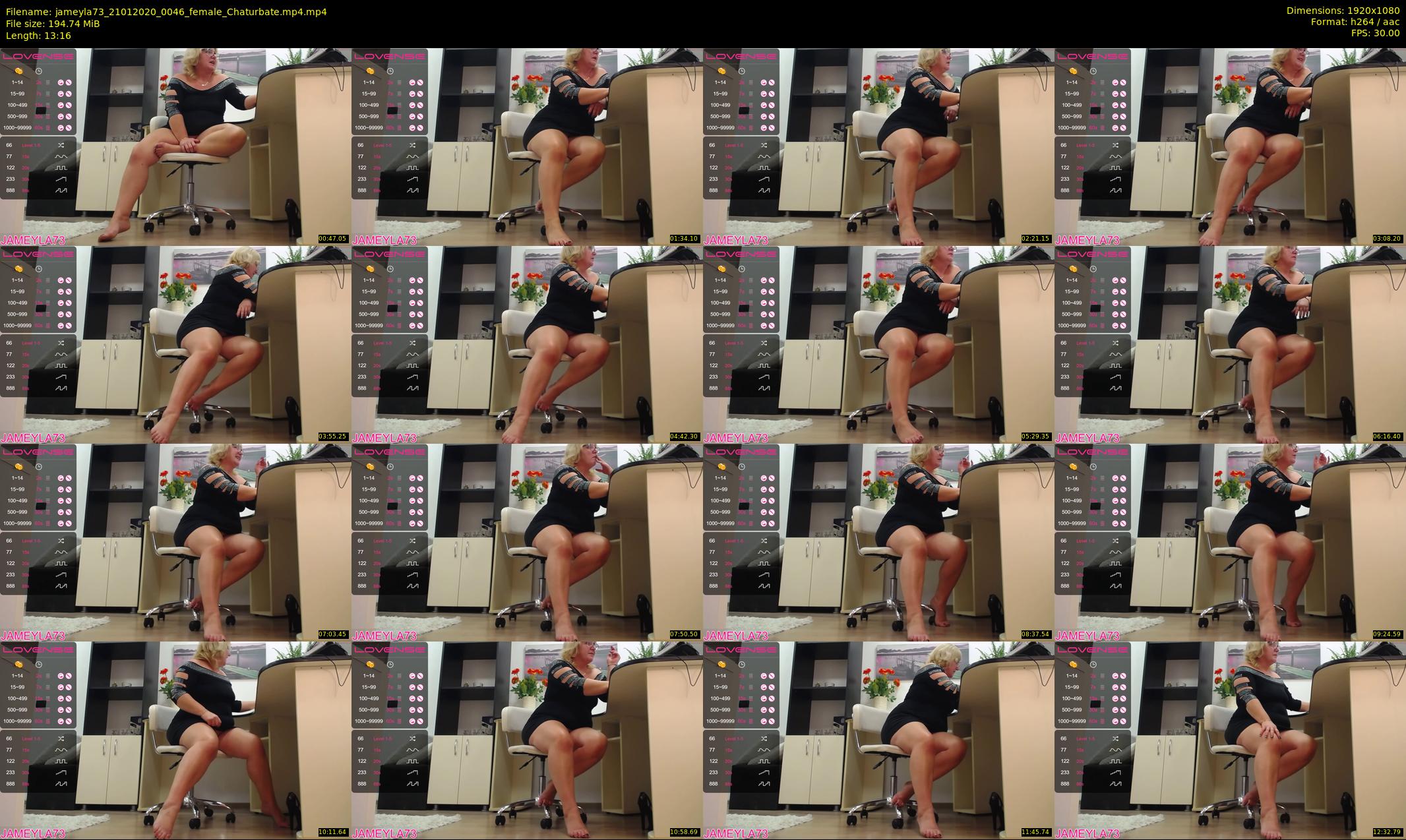 jameyla73 — 14 minute Chaturbate female cam show recording, 1080p, Jan 21, 2020
