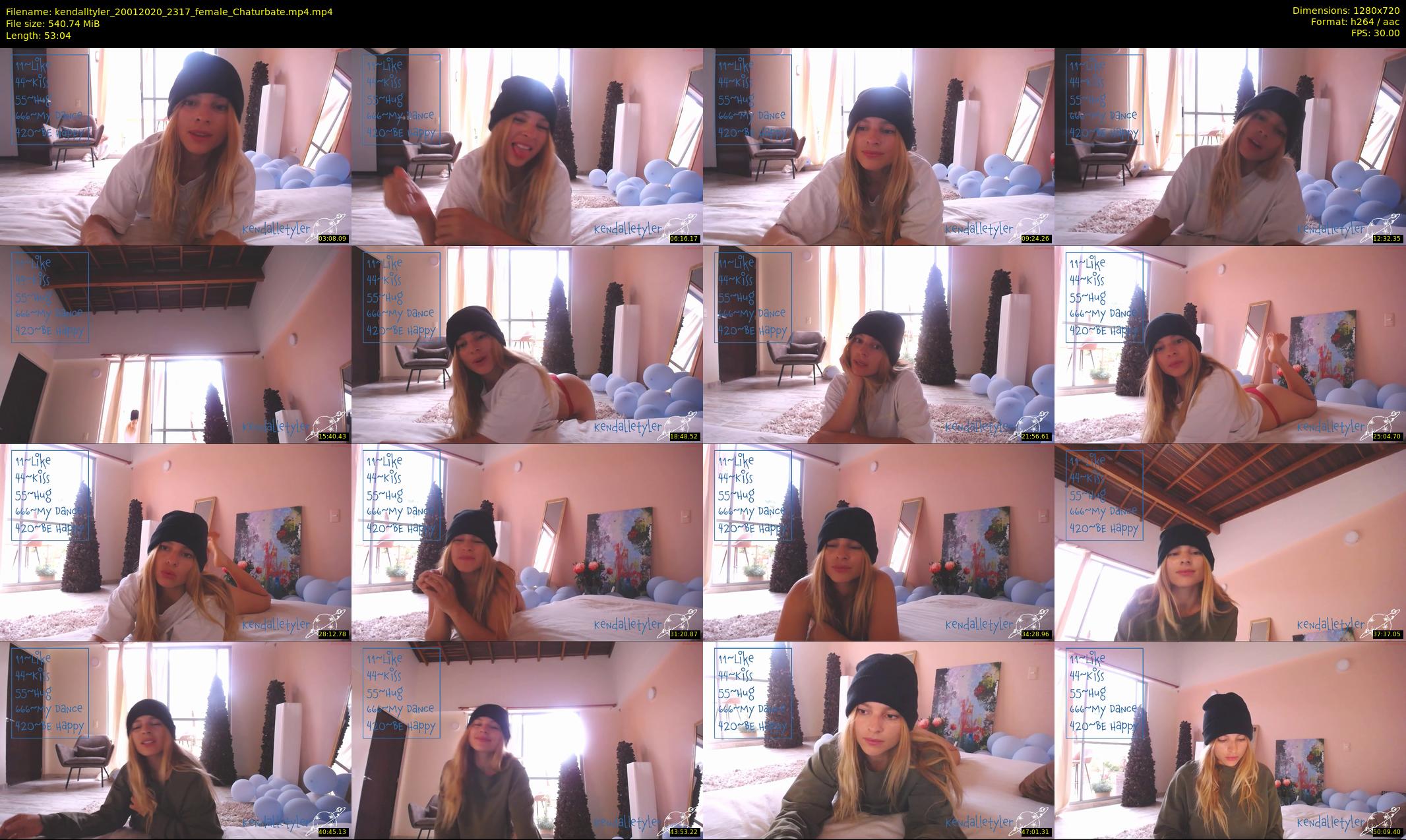 kendalltyler — 54 minute Chaturbate female cam show recording, 720p, Jan 20, 2020