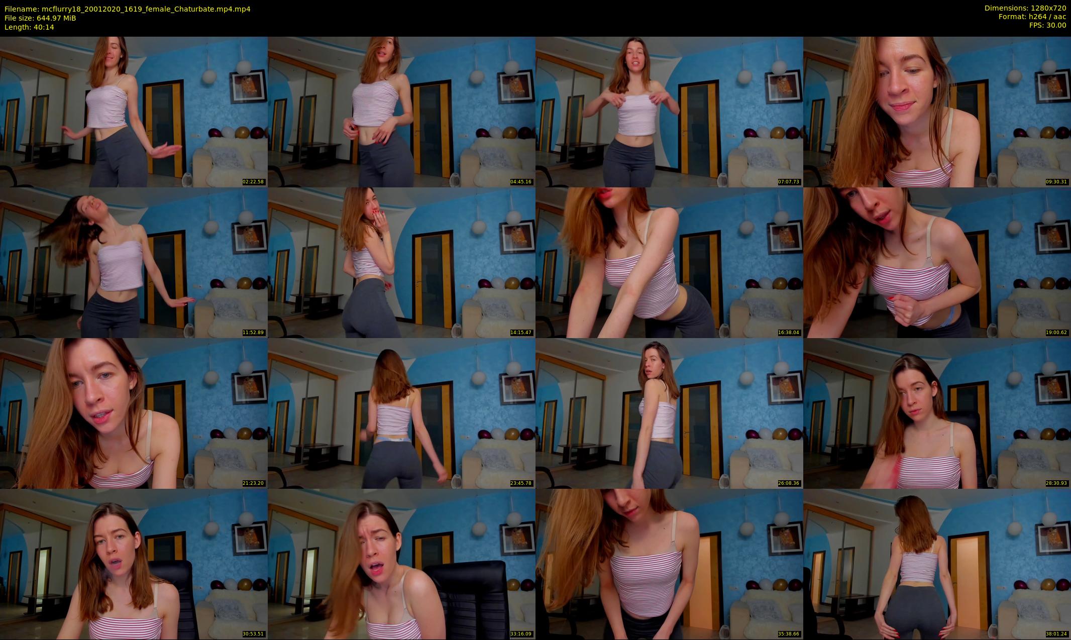 mcflurry18 — 41 minute Chaturbate female cam show recording, 720p, Jan 20, 2020