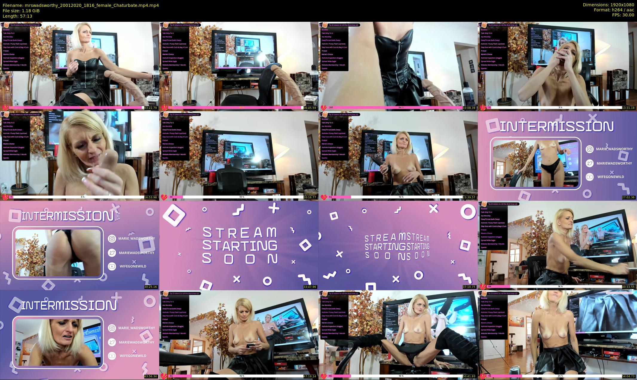 mrswadsworthy — 58 minute Chaturbate female cam show recording, 1080p, Jan 20, 2020