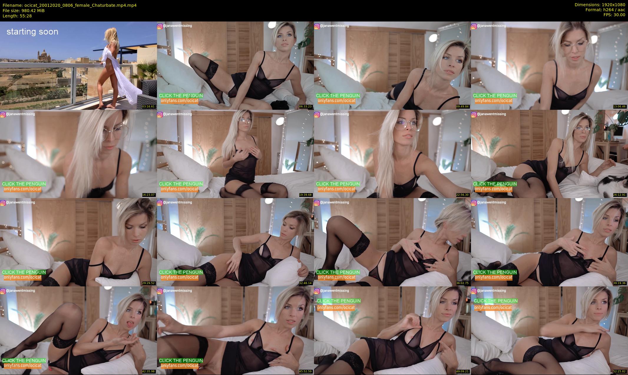 ocicat — 56 minute Chaturbate female cam show recording, 1080p, Jan 20, 2020