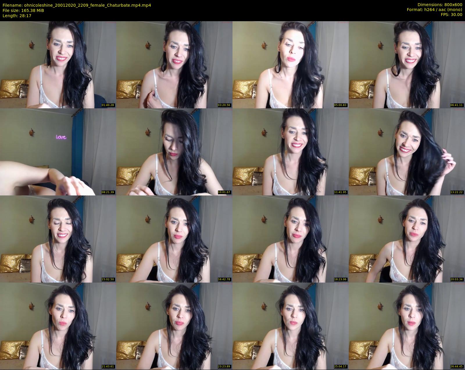 ohnicoleshine — 29 minute Chaturbate female cam show recording, 480p, Jan 20, 2020