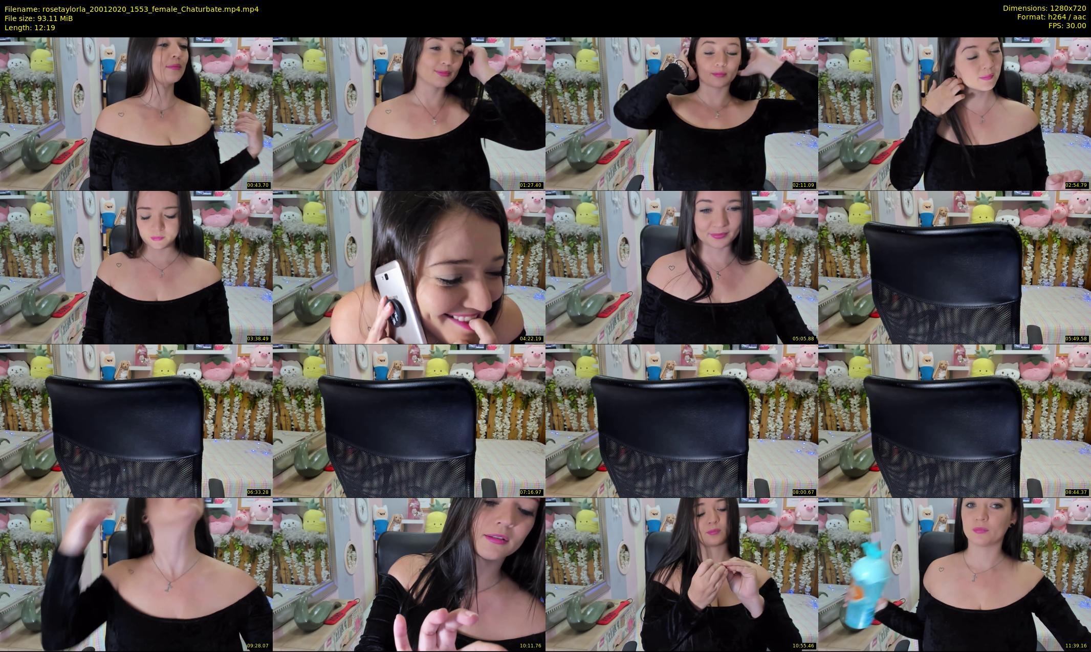rosetaylorla — 13 minute Chaturbate female cam show recording, 720p, Jan 20, 2020