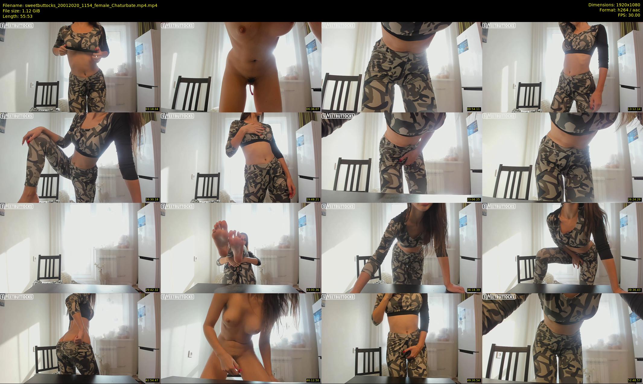 sweetbuttocks — 56 minute Chaturbate female cam show recording, 1080p, Jan 20, 2020