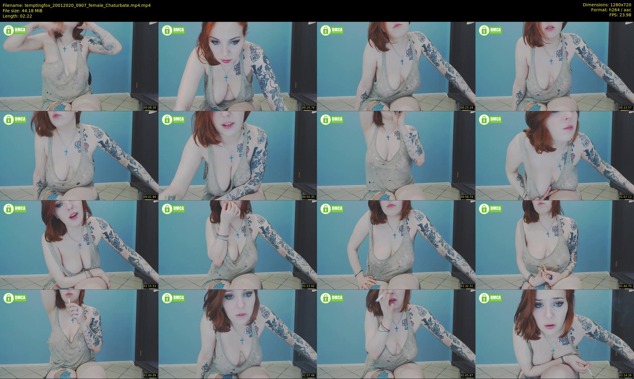 temptingfox — 3 minute Chaturbate female cam show recording, 720p, Jan 20, 2020