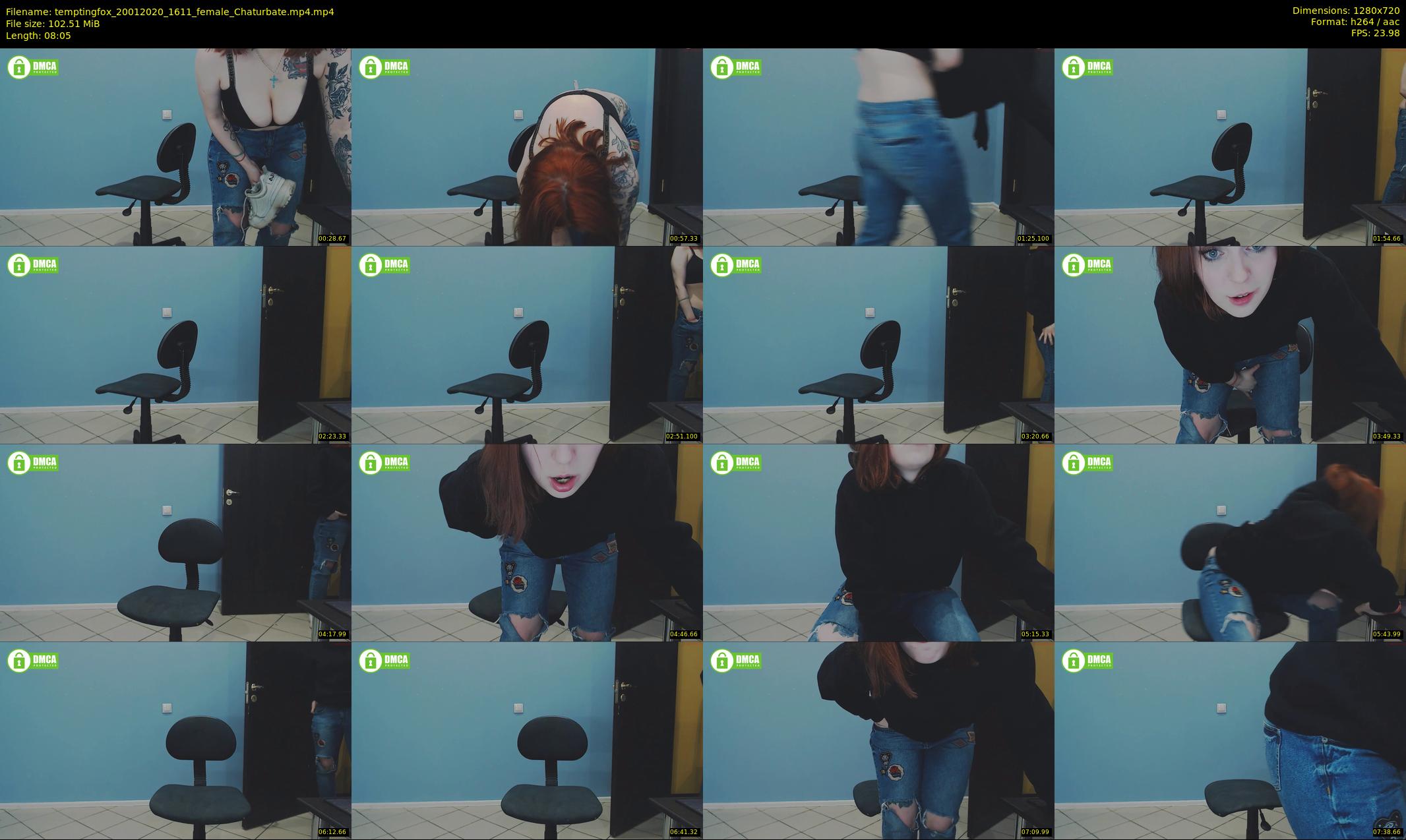 temptingfox — 9 minute Chaturbate female cam show recording, 720p, Jan 20, 2020