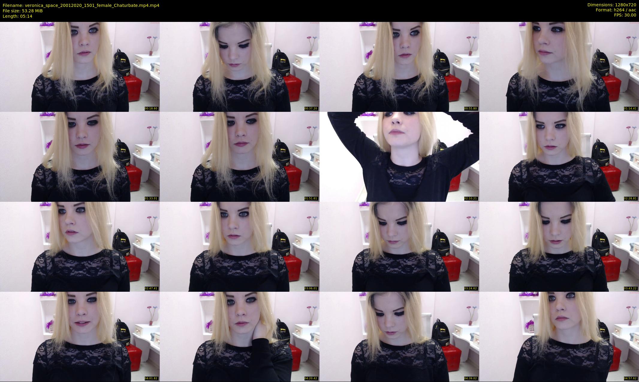 veronica_space — 6 minute Chaturbate female cam show recording, 720p, Jan 20, 2020