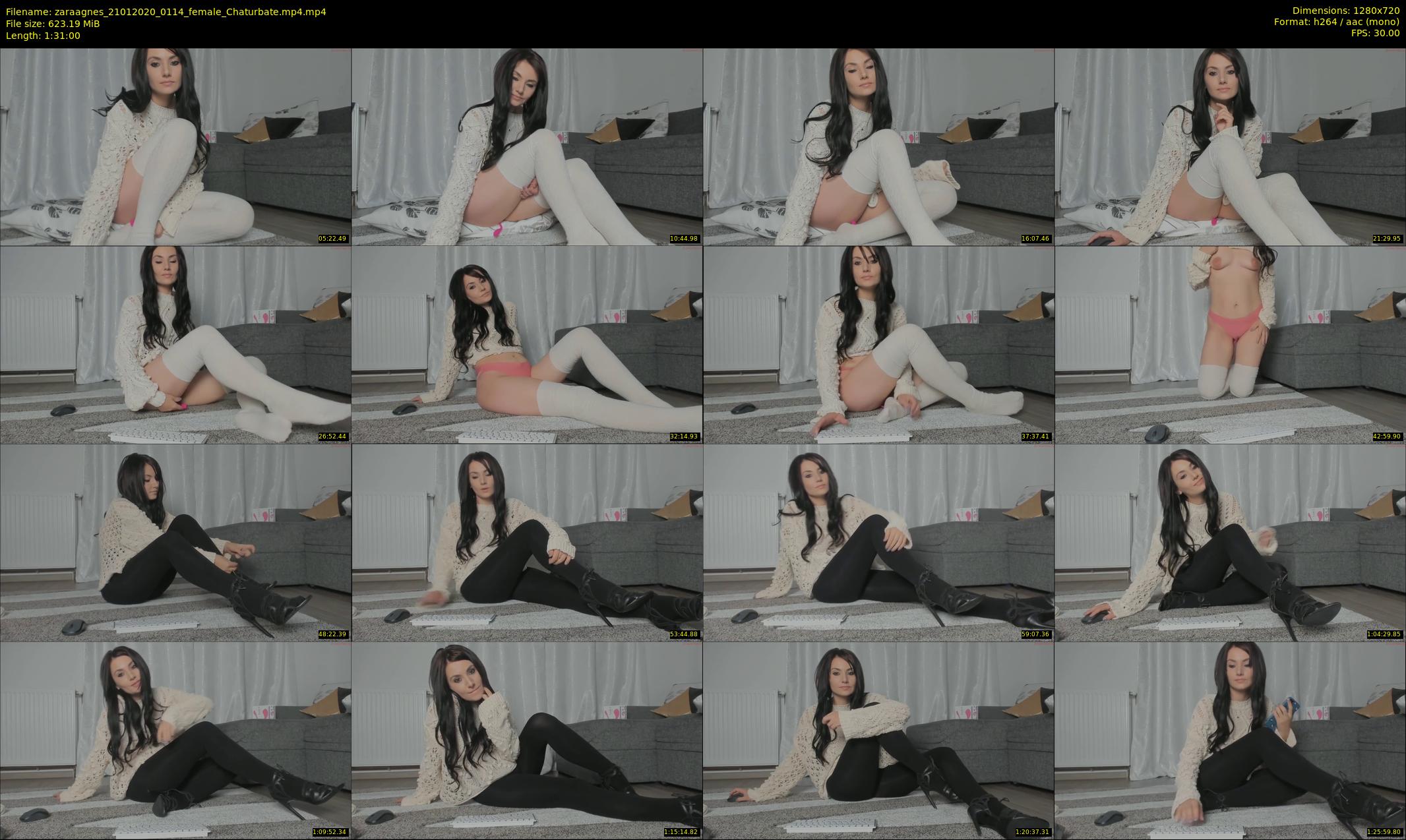 zaraagnes — 91 minute Chaturbate female cam show recording, 720p, Jan 21, 2020