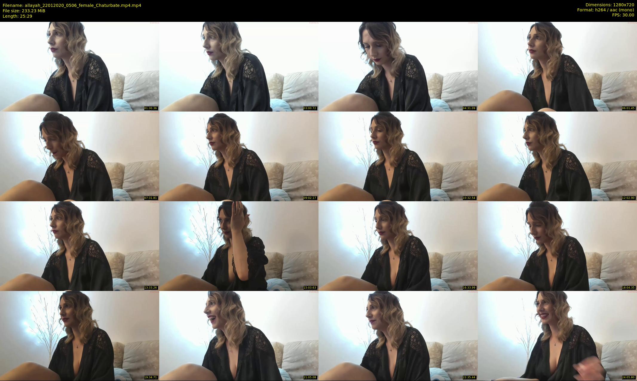 allayah — 26 minute Chaturbate female cam show recording, 720p, Jan 22, 2020