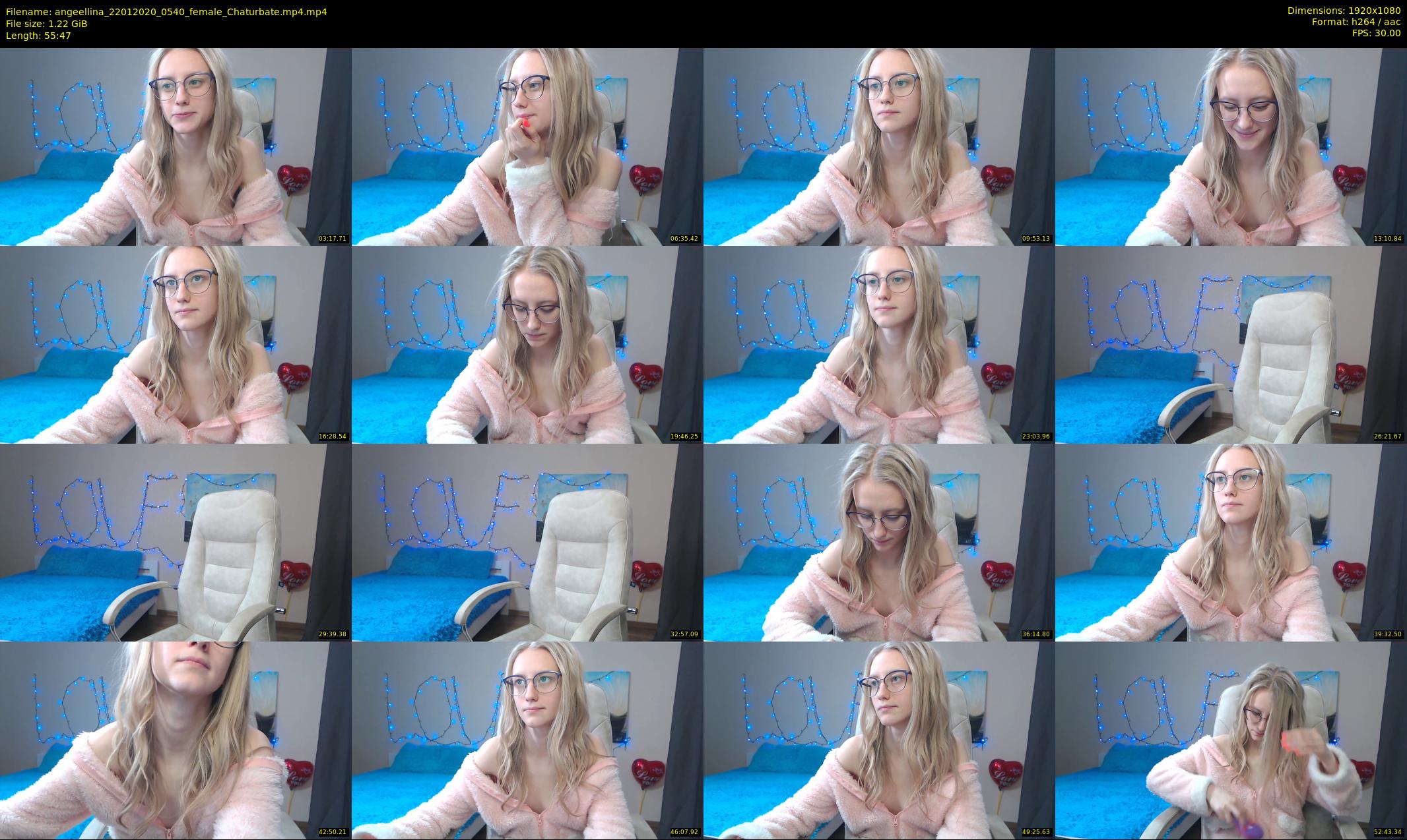 angeellina — 56 minute Chaturbate female cam show recording, 1080p, Jan 22, 2020