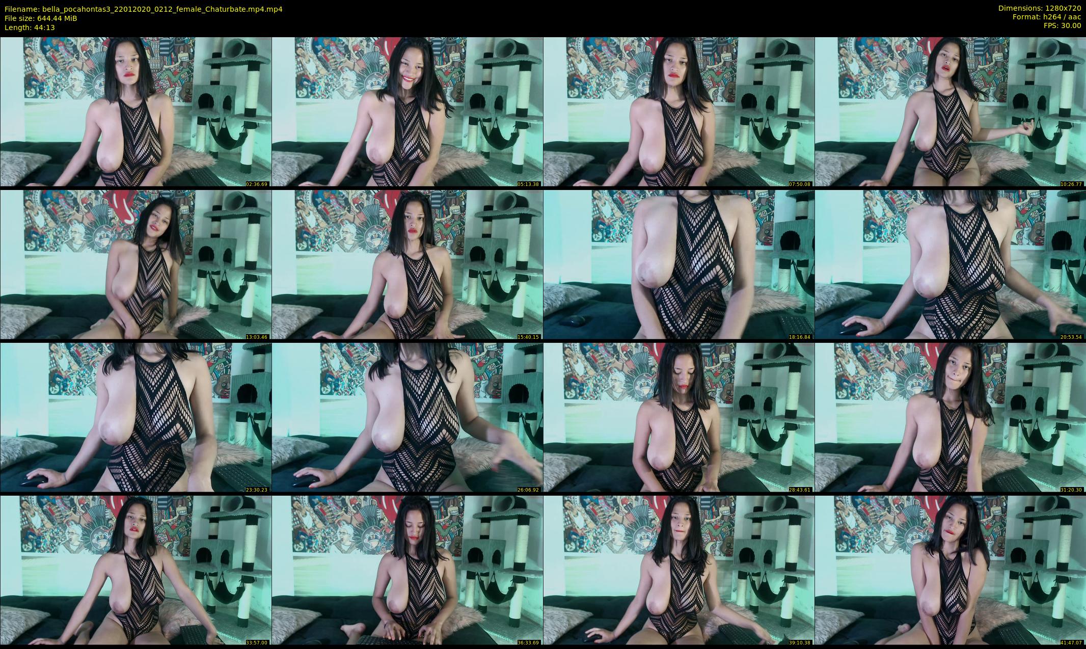bella_pocahontas3 — 45 minute Chaturbate female cam show recording, 720p, Jan 22, 2020