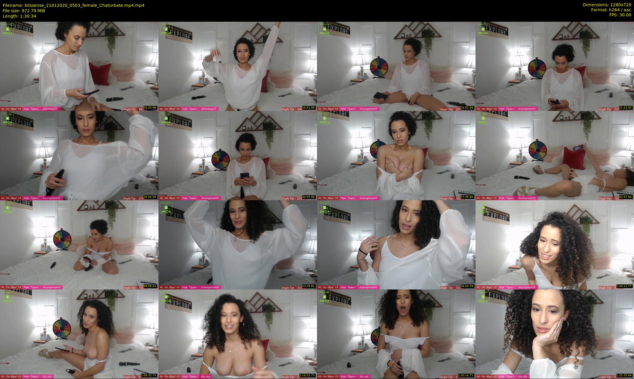 blissense — 91 minute Chaturbate female cam show recording, 720p, Jan 21, 2020