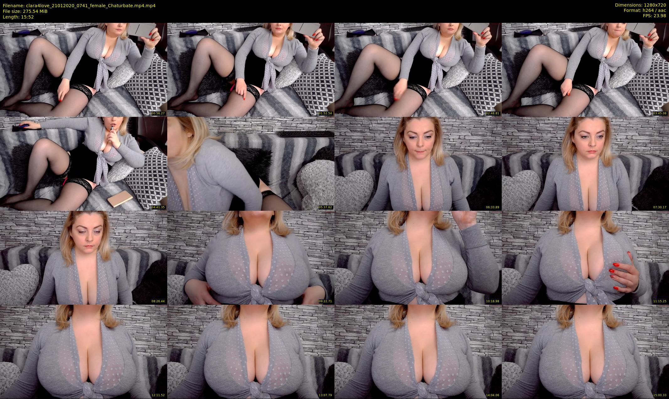 clara4love — 16 minute Chaturbate female cam show recording, 720p, Jan 21, 2020