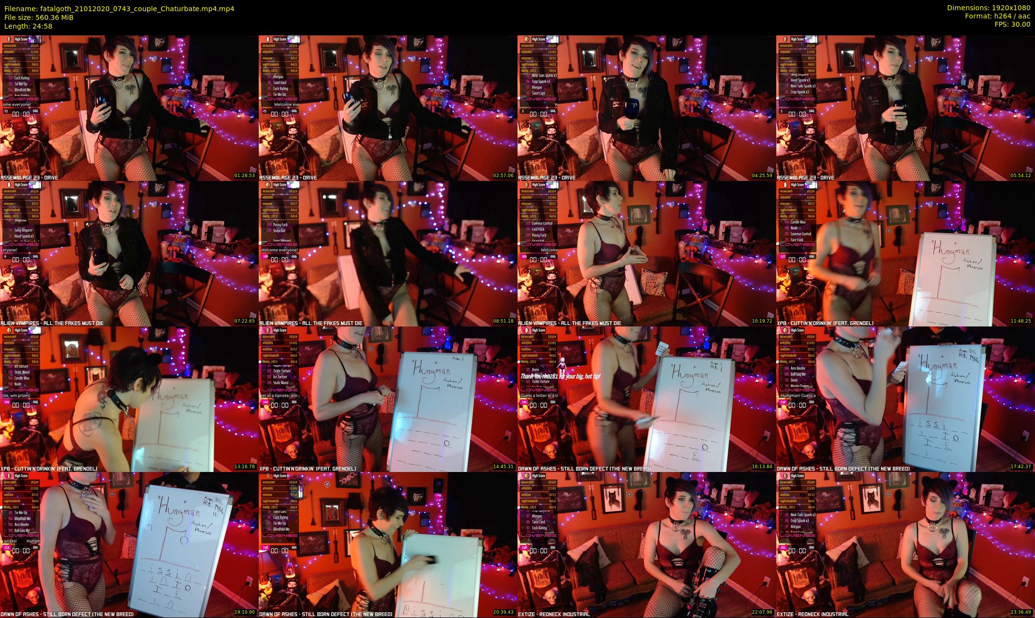 fatalgoth — 25 minute Chaturbate couple cam show recording, 1080p, Jan 21, 2020