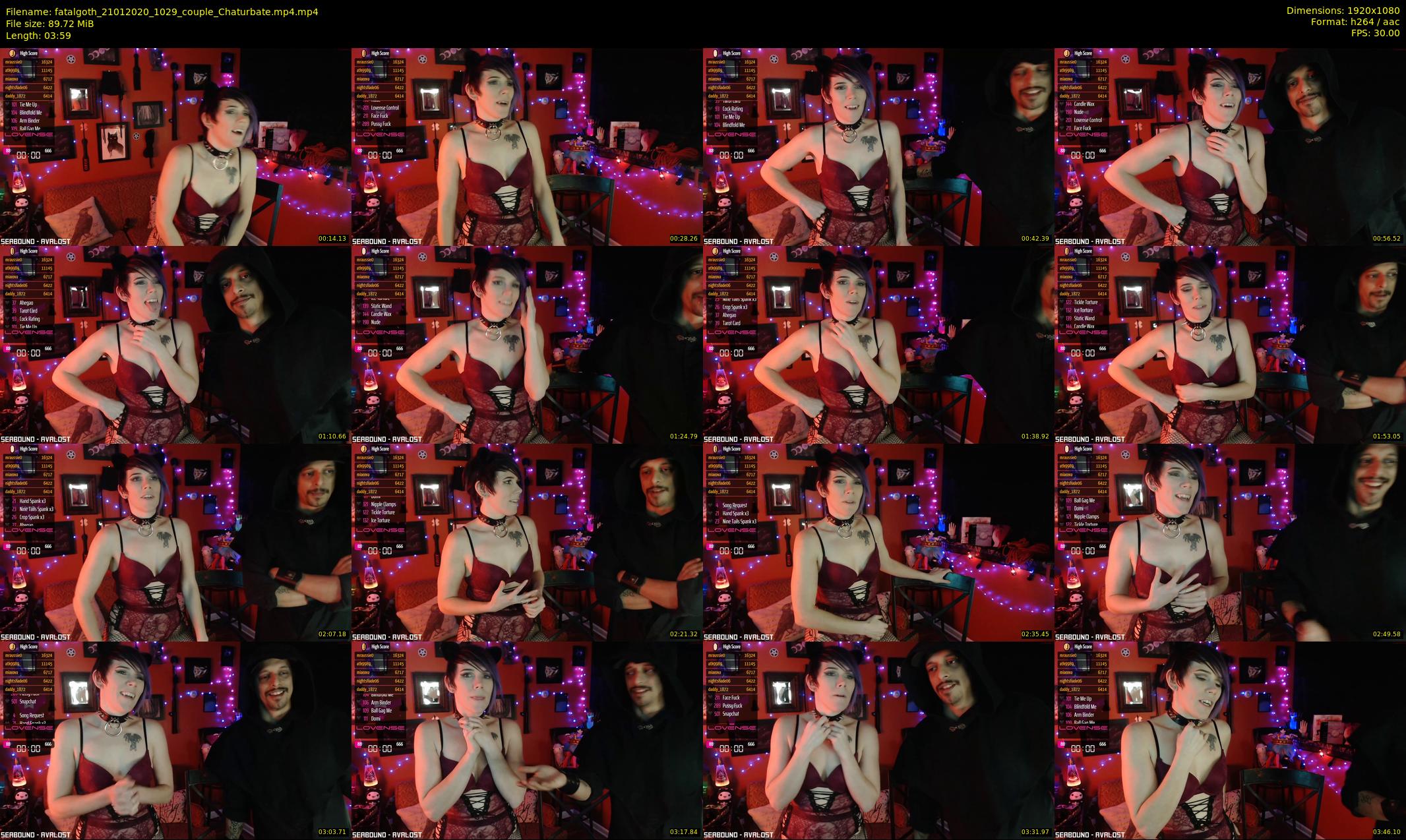 fatalgoth — 4 minute Chaturbate couple cam show recording, 1080p, Jan 21, 2020
