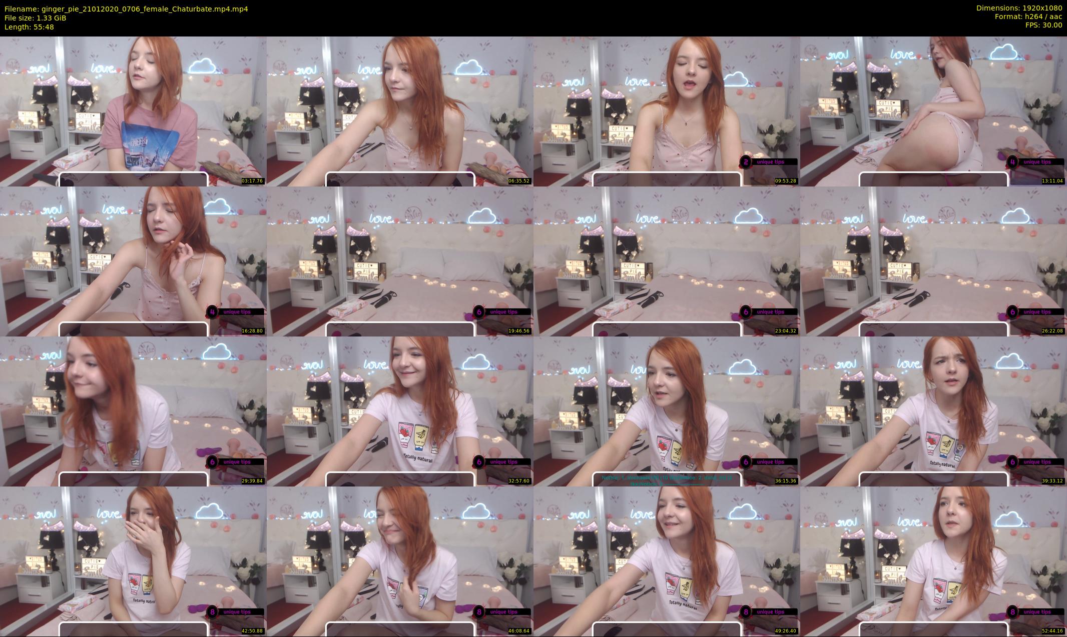 ginger_pie — 56 minute Chaturbate female cam show recording, 1080p, Jan 21, 2020