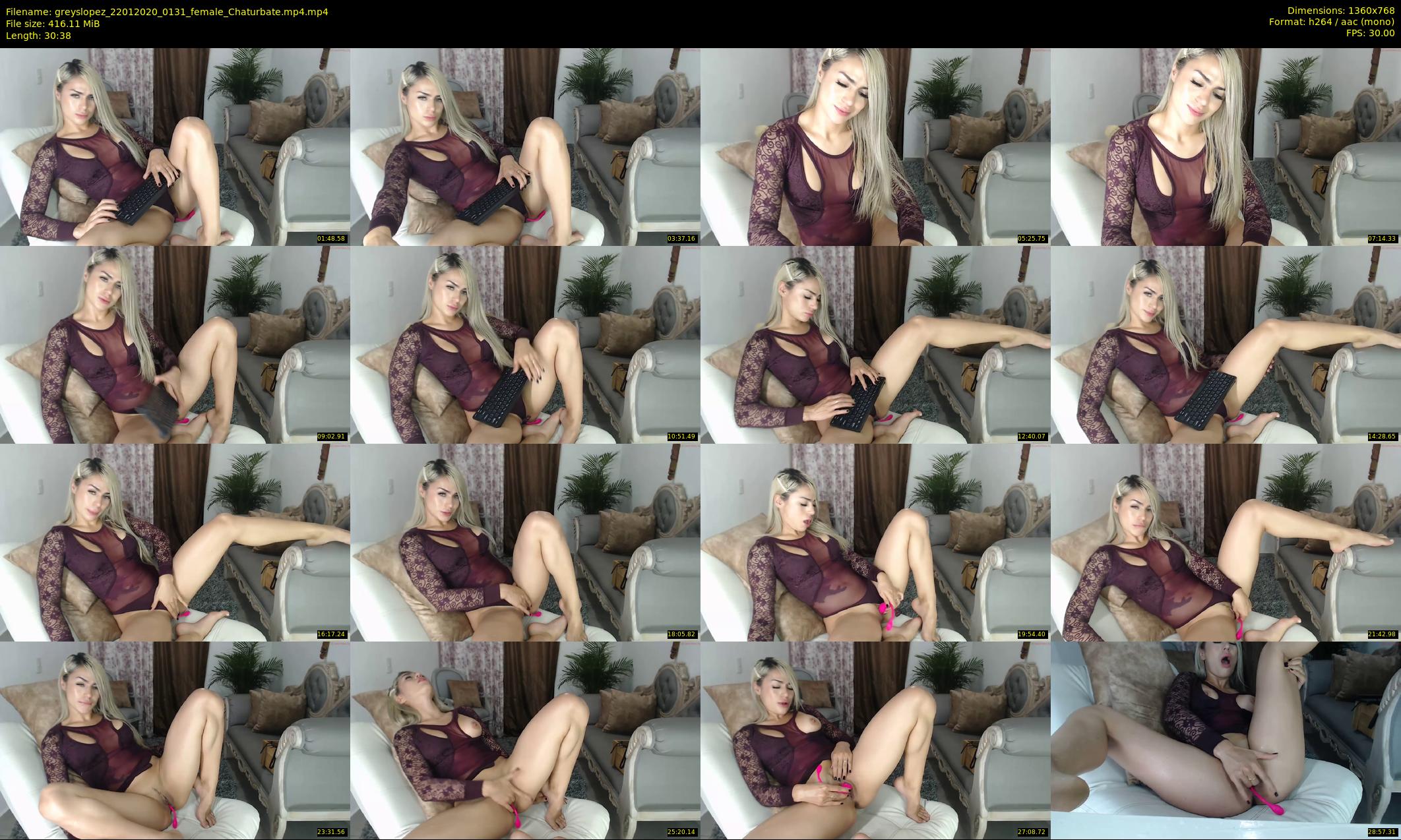 greyslopez — 31 minute Chaturbate female cam show recording, 720p, Jan 22, 2020