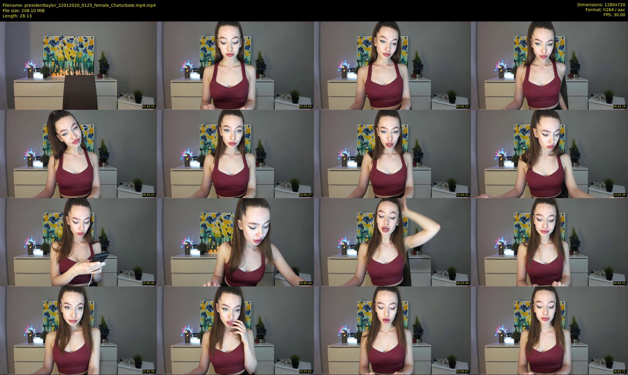 presidenttaylor — 29 minute Chaturbate female cam show recording, 720p, Jan 22, 2020