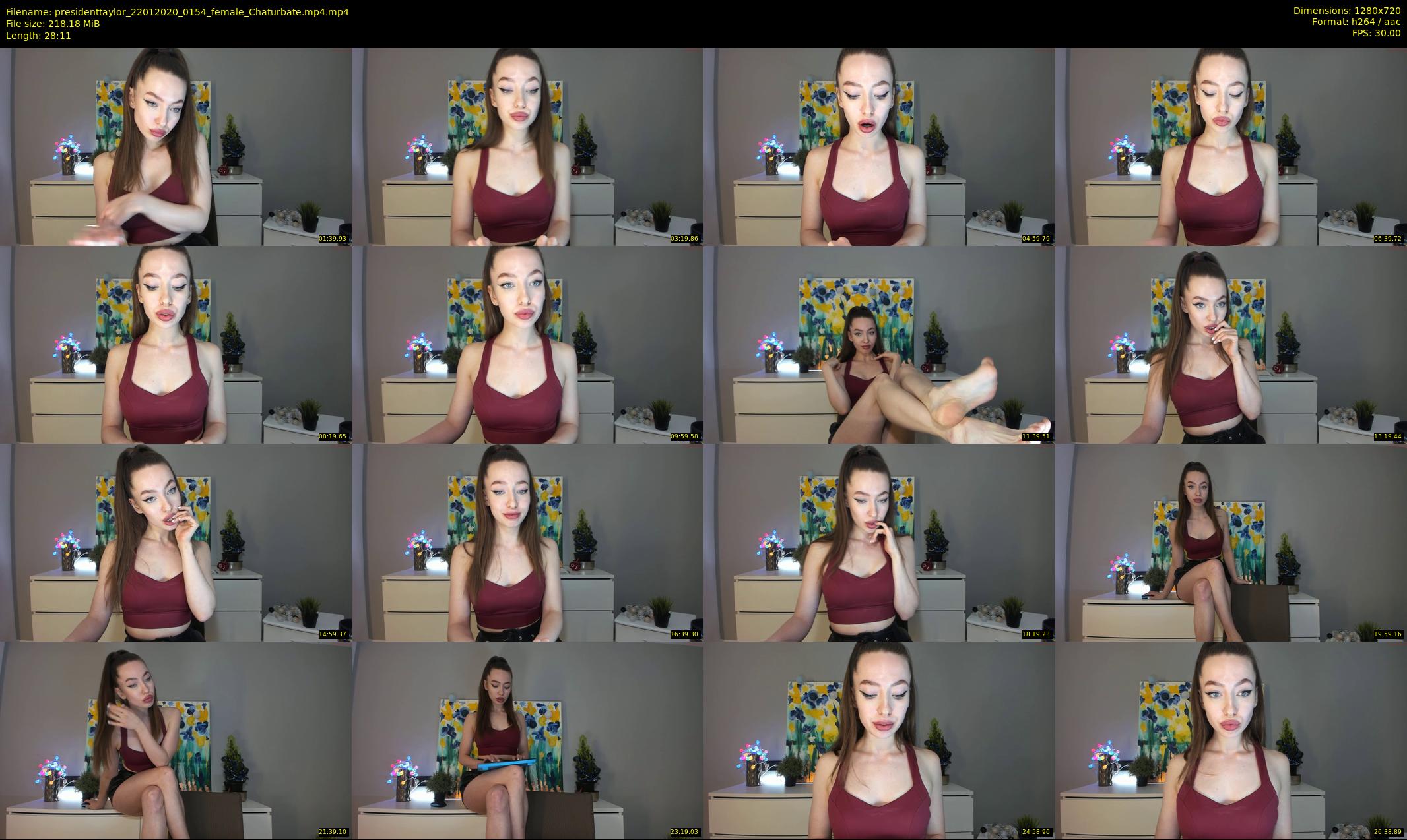 presidenttaylor — 29 minute Chaturbate female cam show recording, 720p, Jan 22, 2020