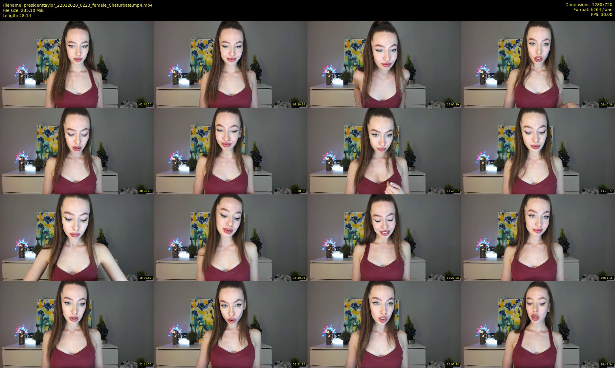 presidenttaylor — 29 minute Chaturbate female cam show recording, 720p, Jan 22, 2020