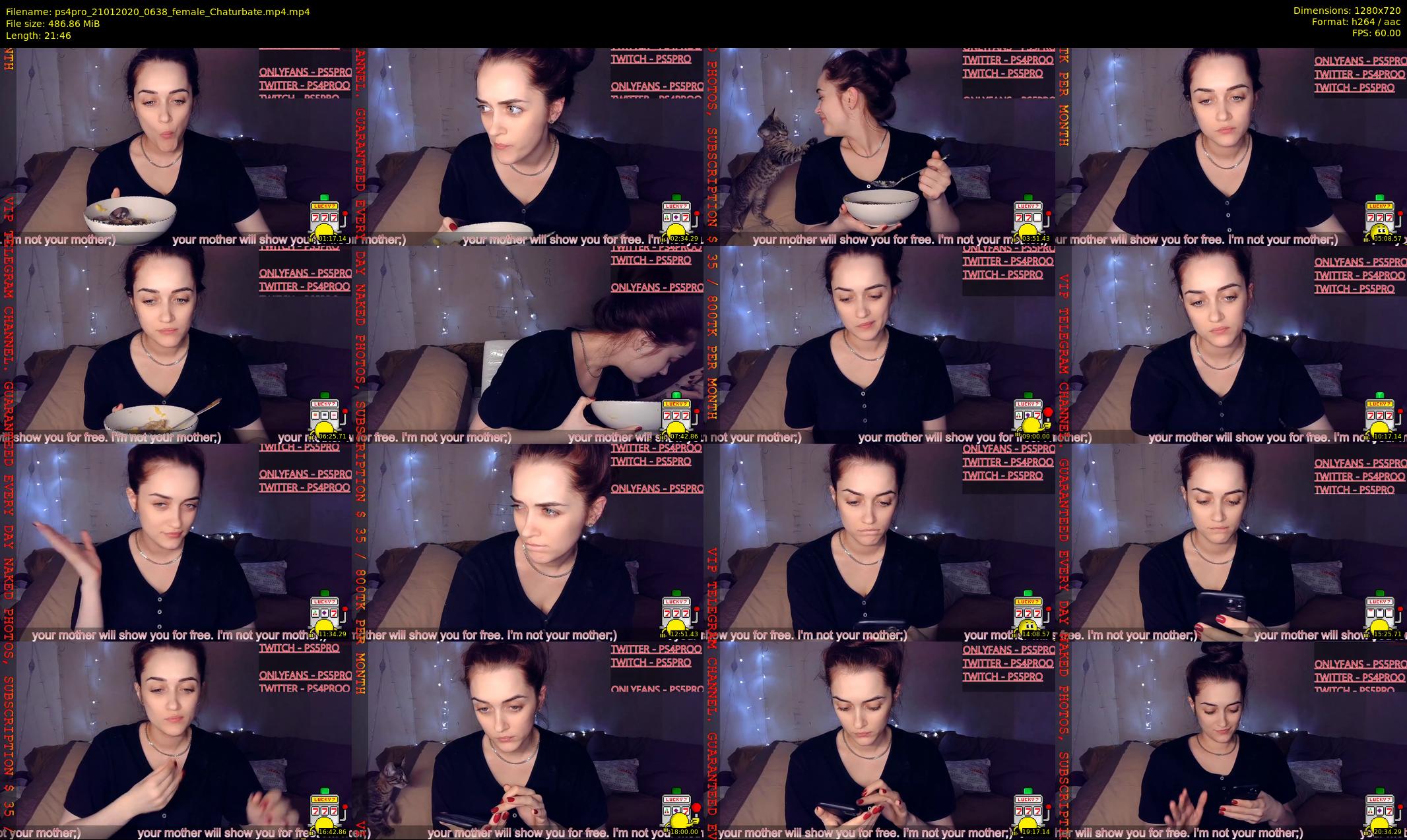 ps4pro — 22 minute Chaturbate female cam show recording, 720p, Jan 21, 2020