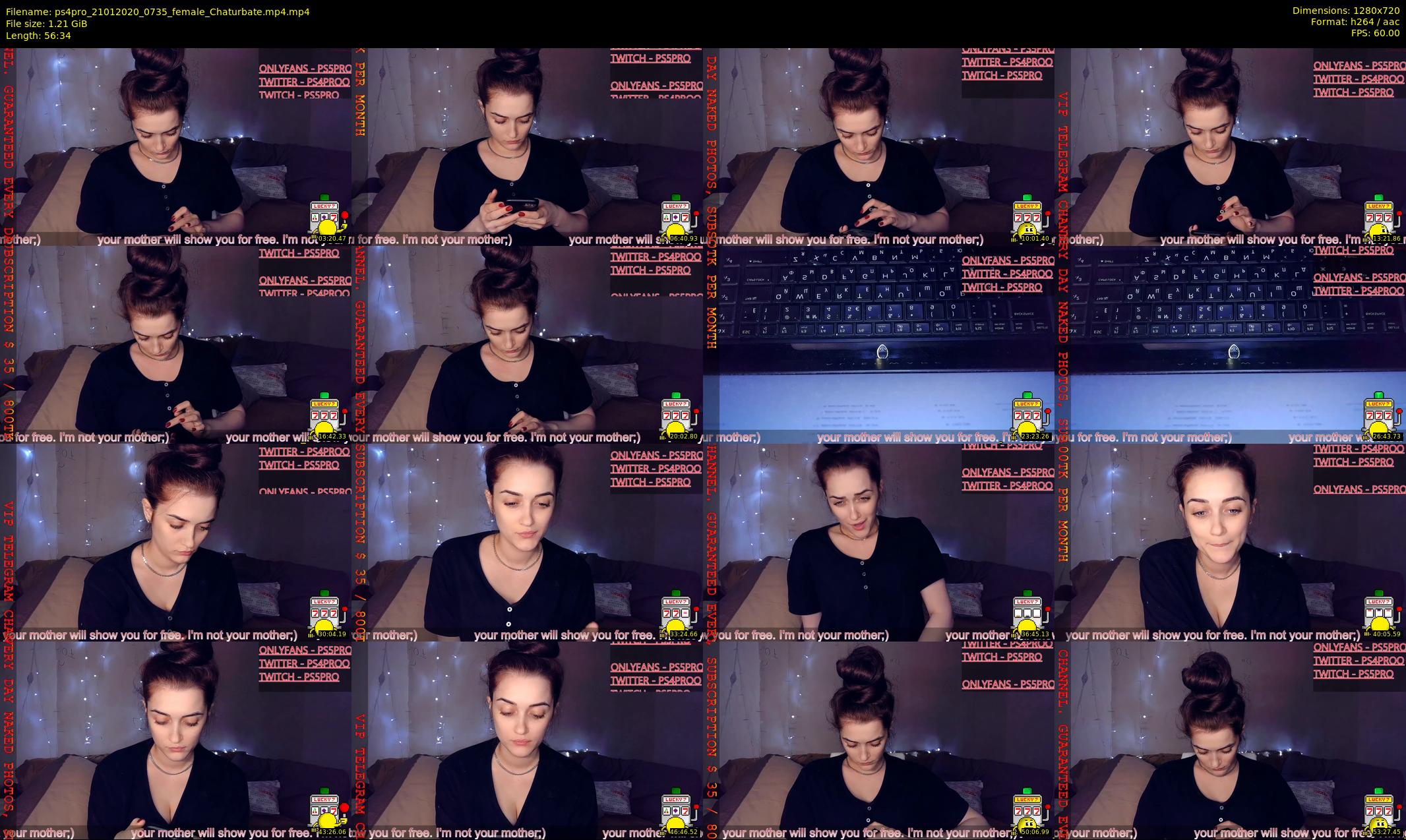 ps4pro — 57 minute Chaturbate female cam show recording, 720p, Jan 21, 2020