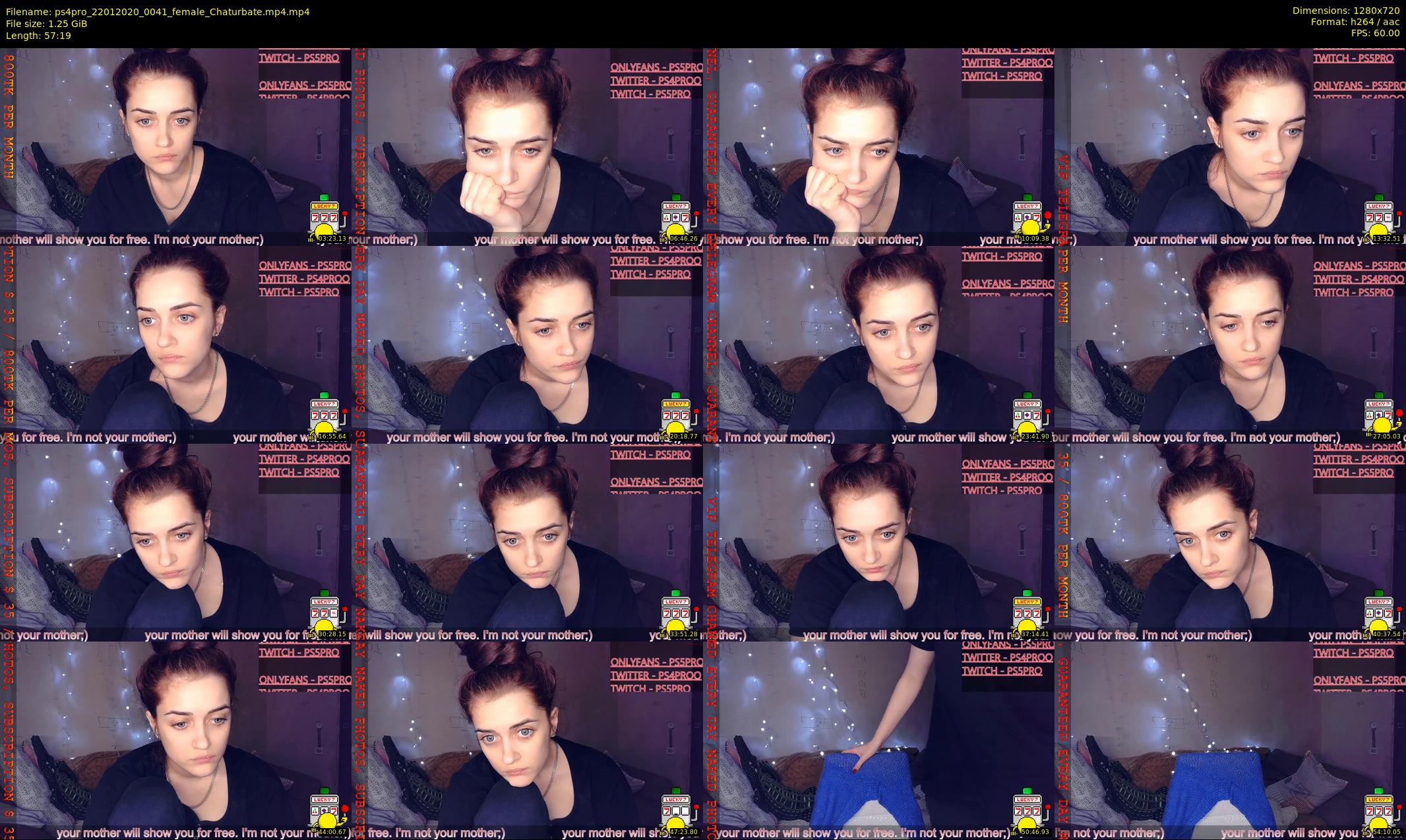 ps4pro — 58 minute Chaturbate female cam show recording, 720p, Jan 22, 2020