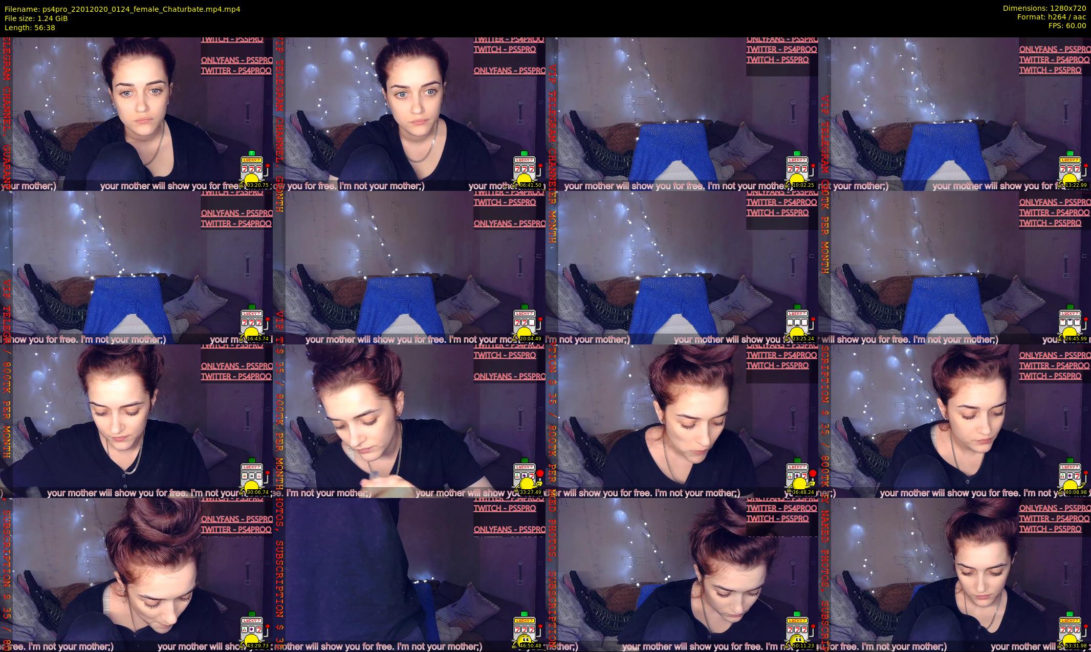 ps4pro — 57 minute Chaturbate female cam show recording, 720p, Jan 22, 2020