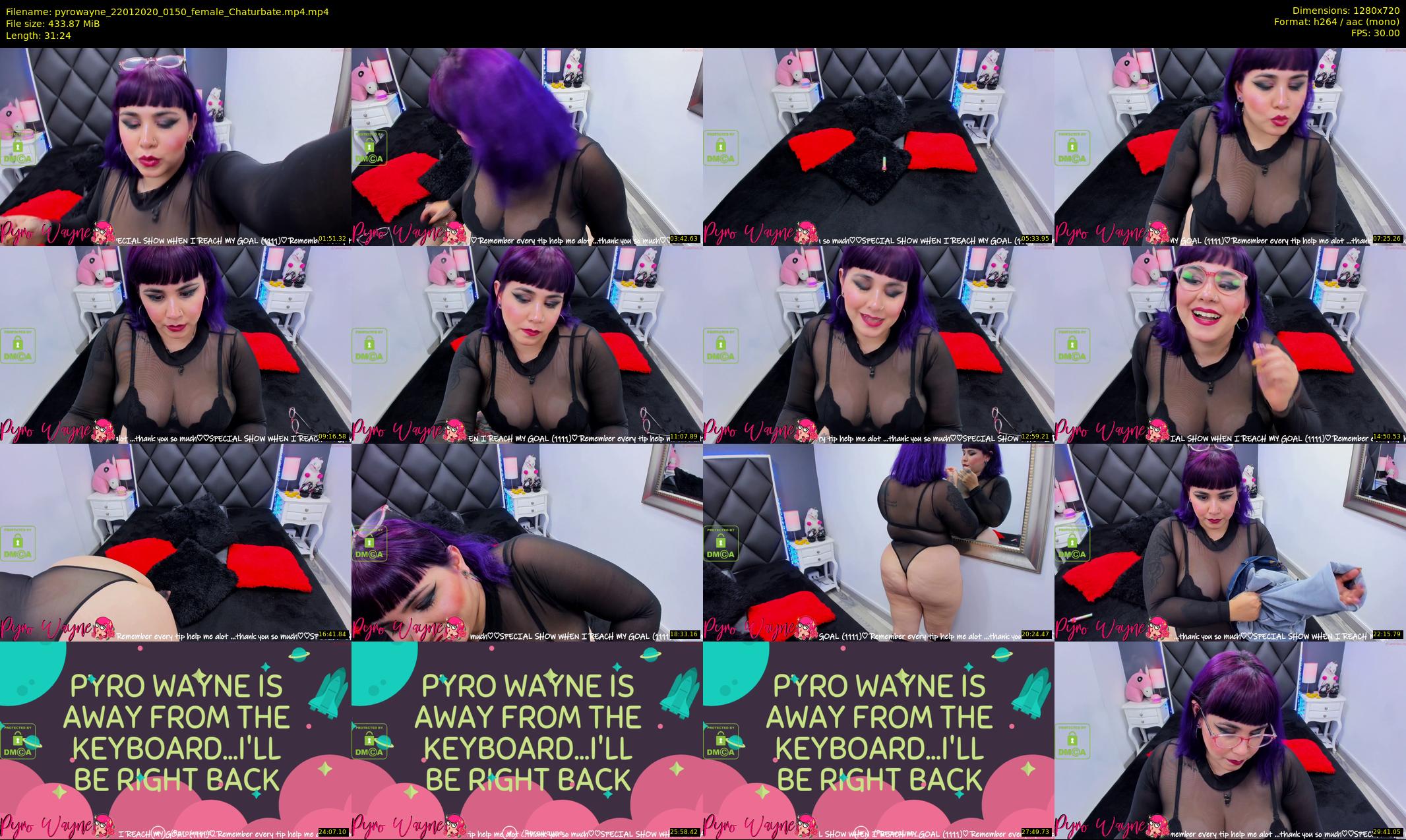 pyrowayne — 32 minute Chaturbate female cam show recording, 720p, Jan 22, 2020