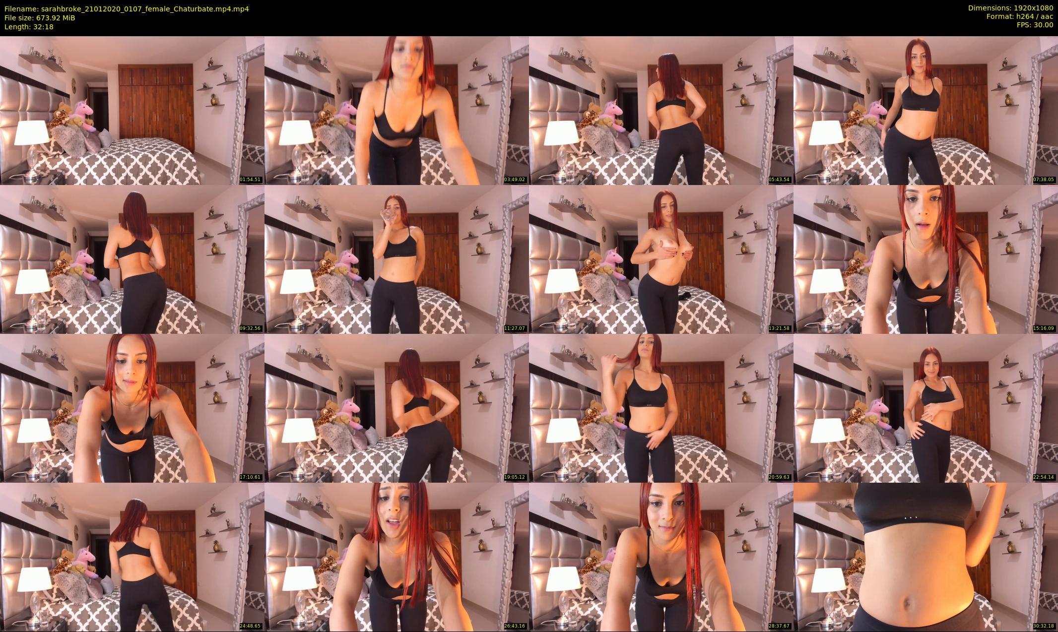sarahbroke — 33 minute Chaturbate female cam show recording, 1080p, Jan 21, 2020
