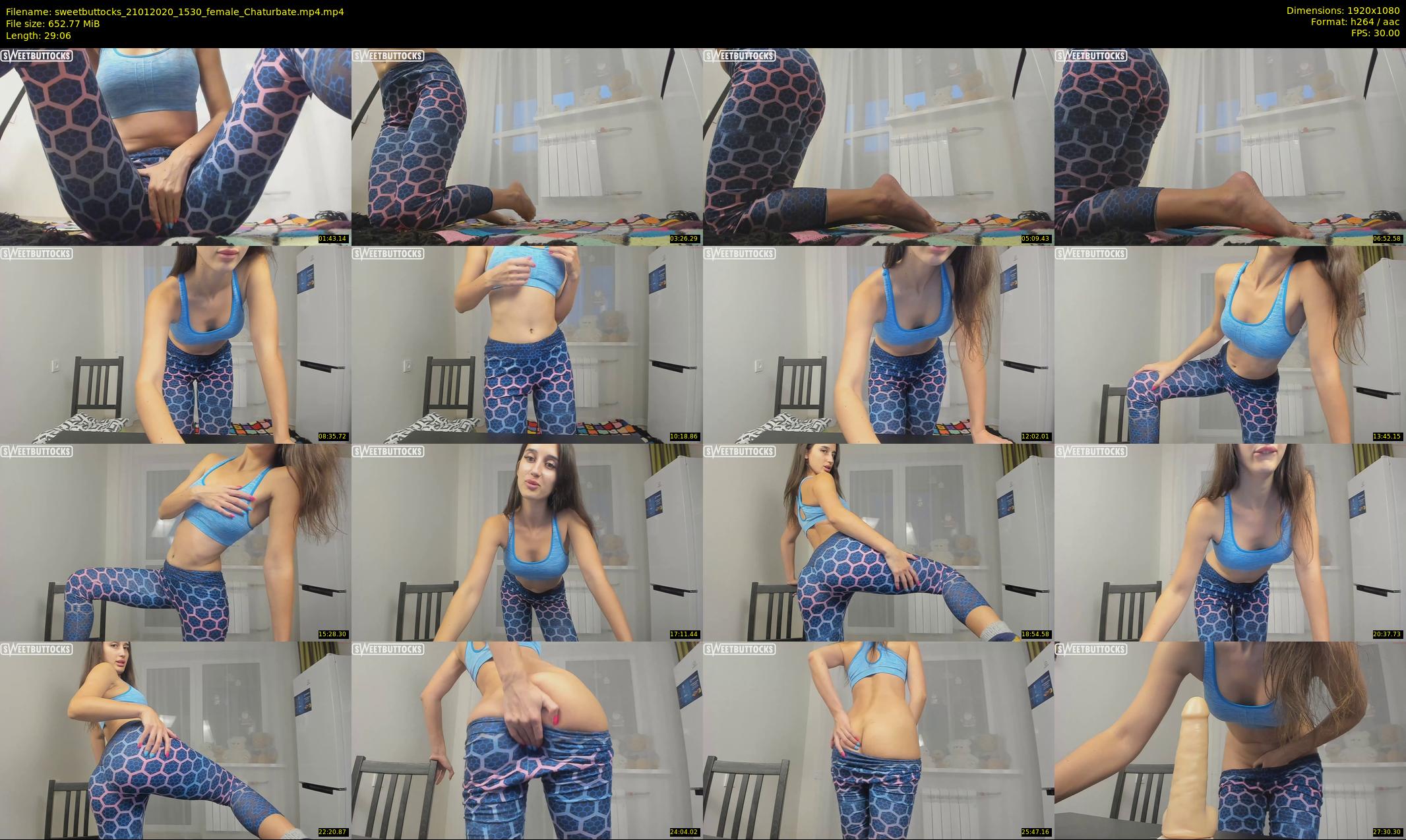 sweetbuttocks — 30 minute Chaturbate female cam show recording, 1080p, Jan 21, 2020