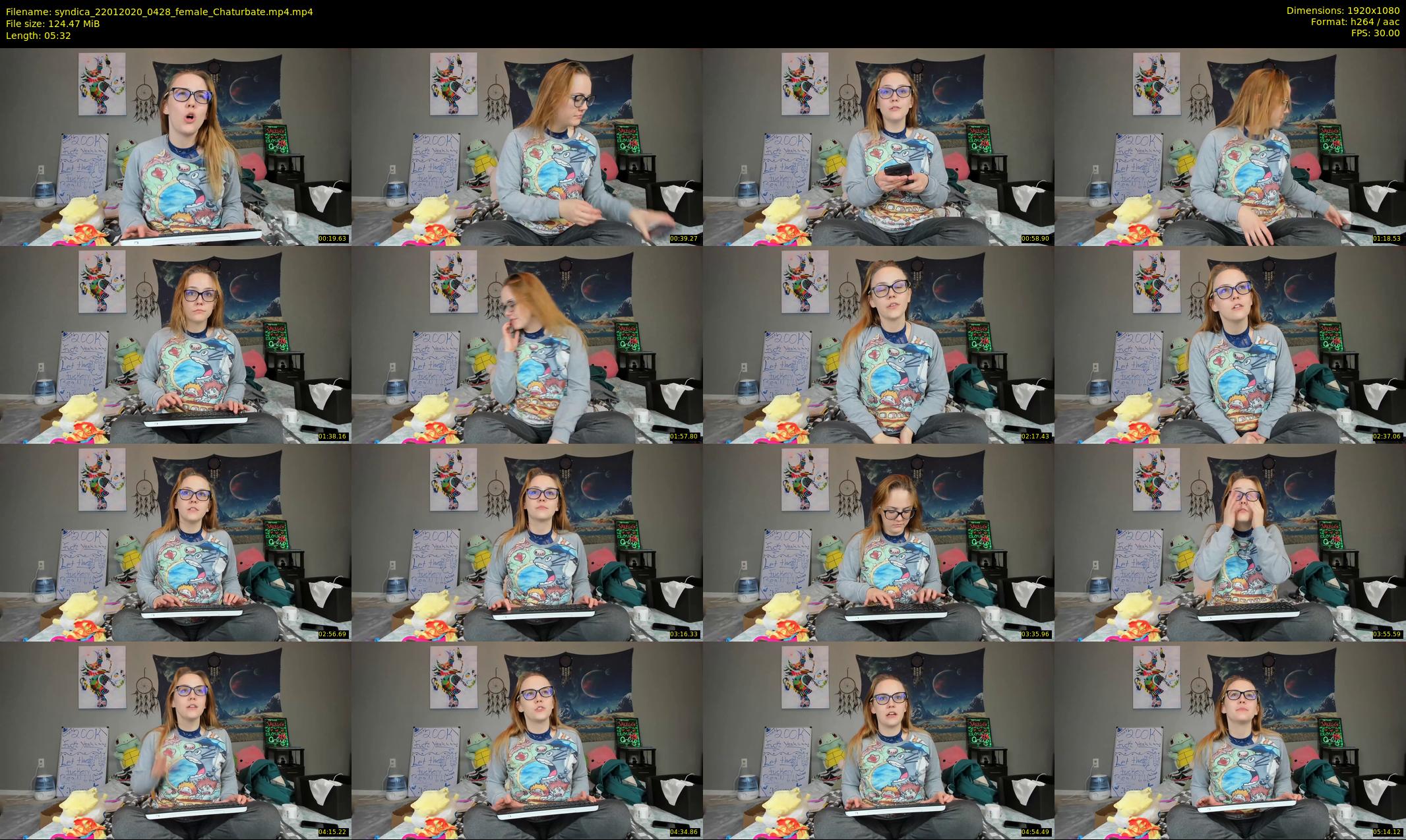 syndica — 6 minute Chaturbate female cam show recording, 1080p, Jan 22, 2020