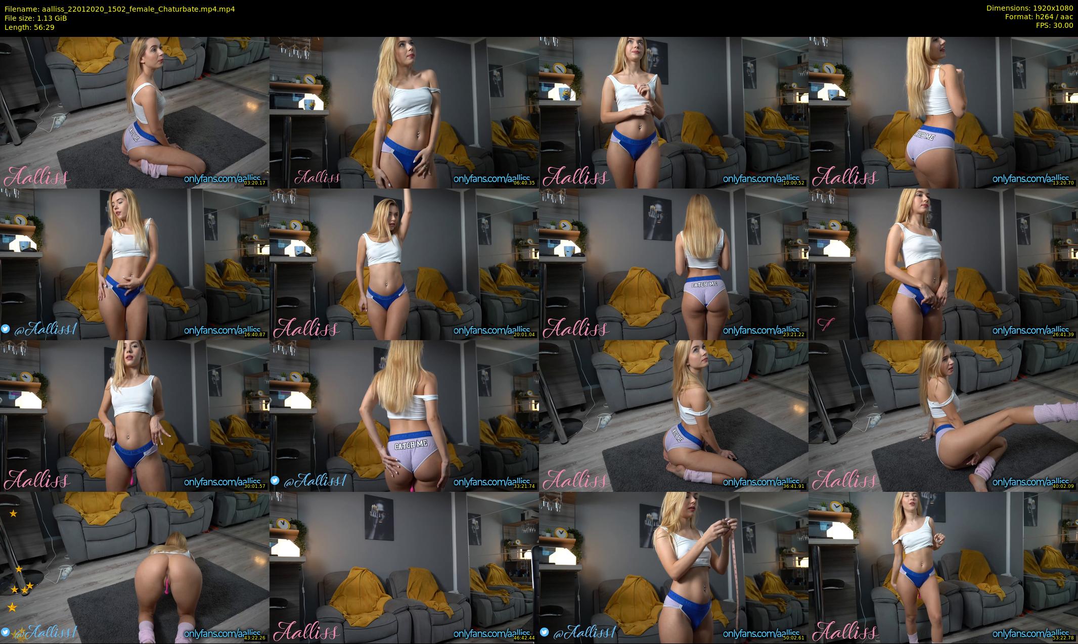 aalliss — 57 minute Chaturbate female cam show recording, 1080p, Jan 22, 2020