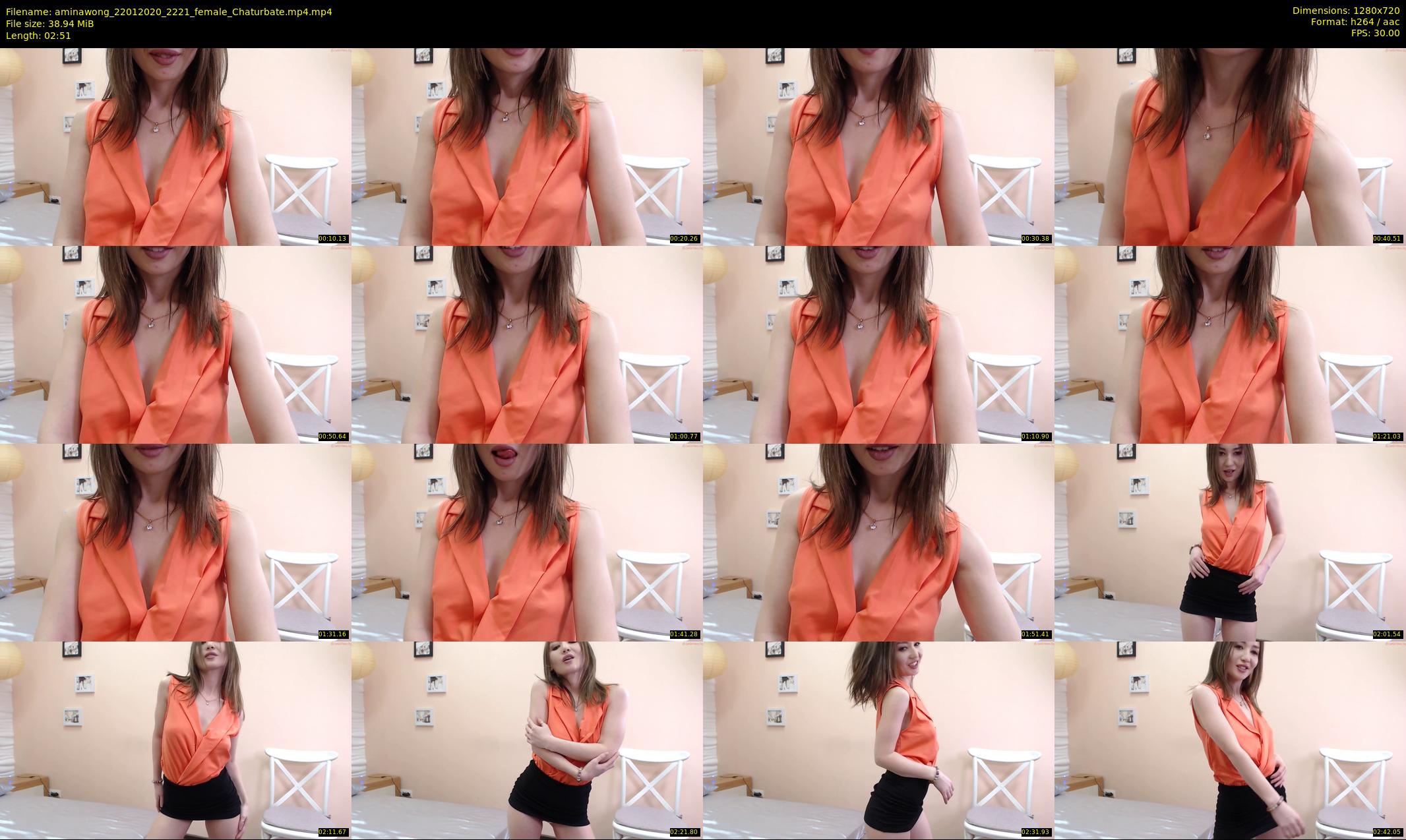 aminawong — 3 minute Chaturbate female cam show recording, 720p, Jan 22, 2020