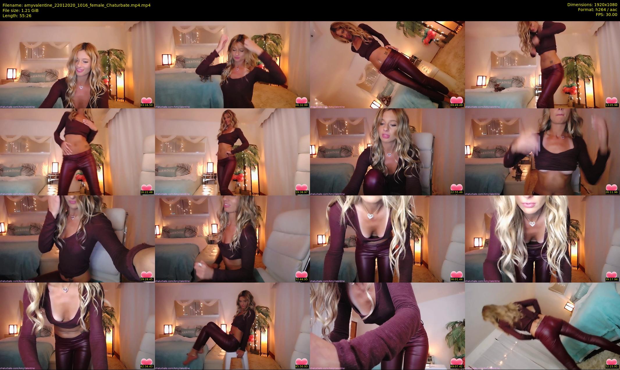 amyvalentine — 56 minute Chaturbate female cam show recording, 1080p, Jan 22, 2020