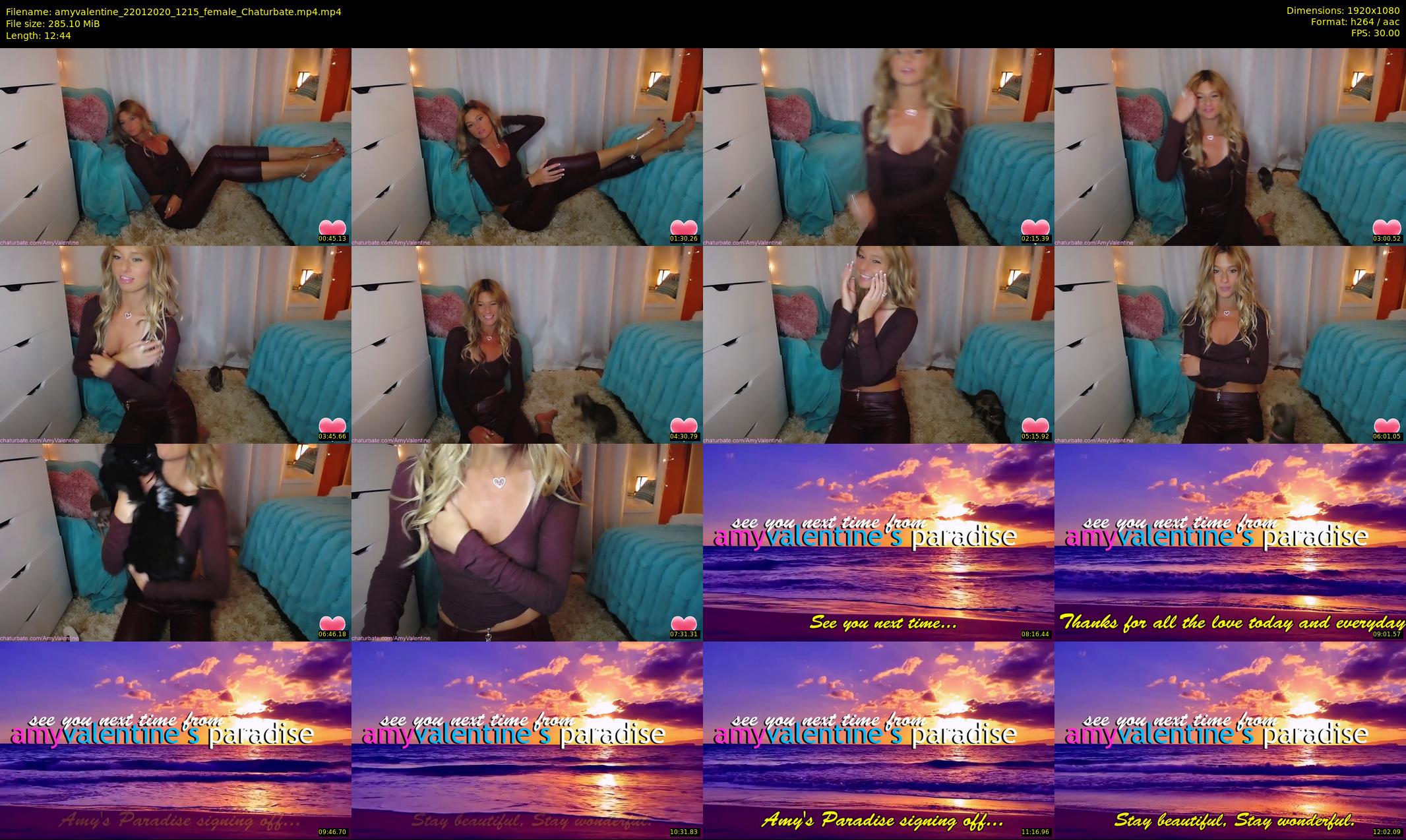 amyvalentine — 13 minute Chaturbate female cam show recording, 1080p, Jan 22, 2020
