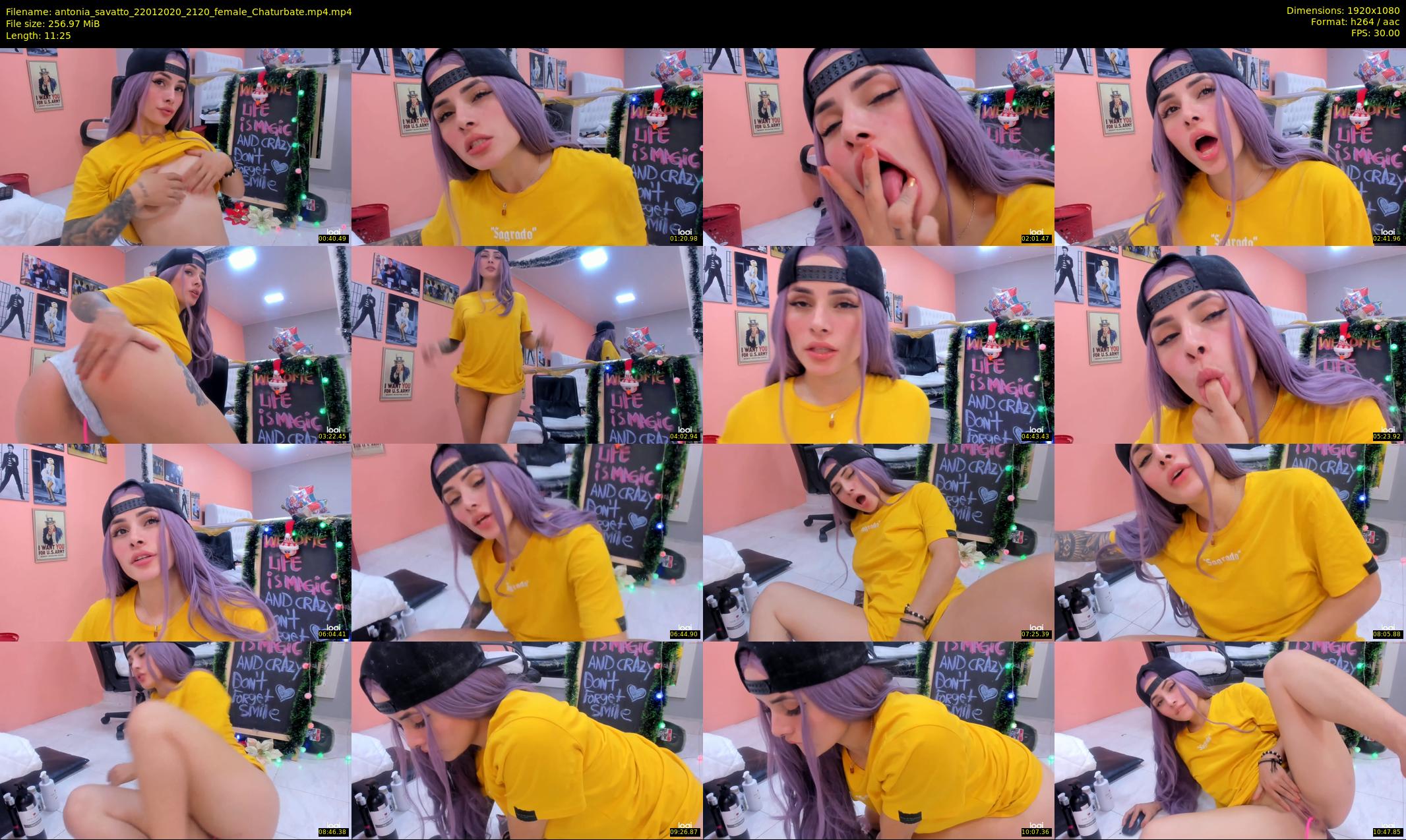 antonia_savatto — 12 minute Chaturbate female cam show recording, 1080p, Jan 22, 2020