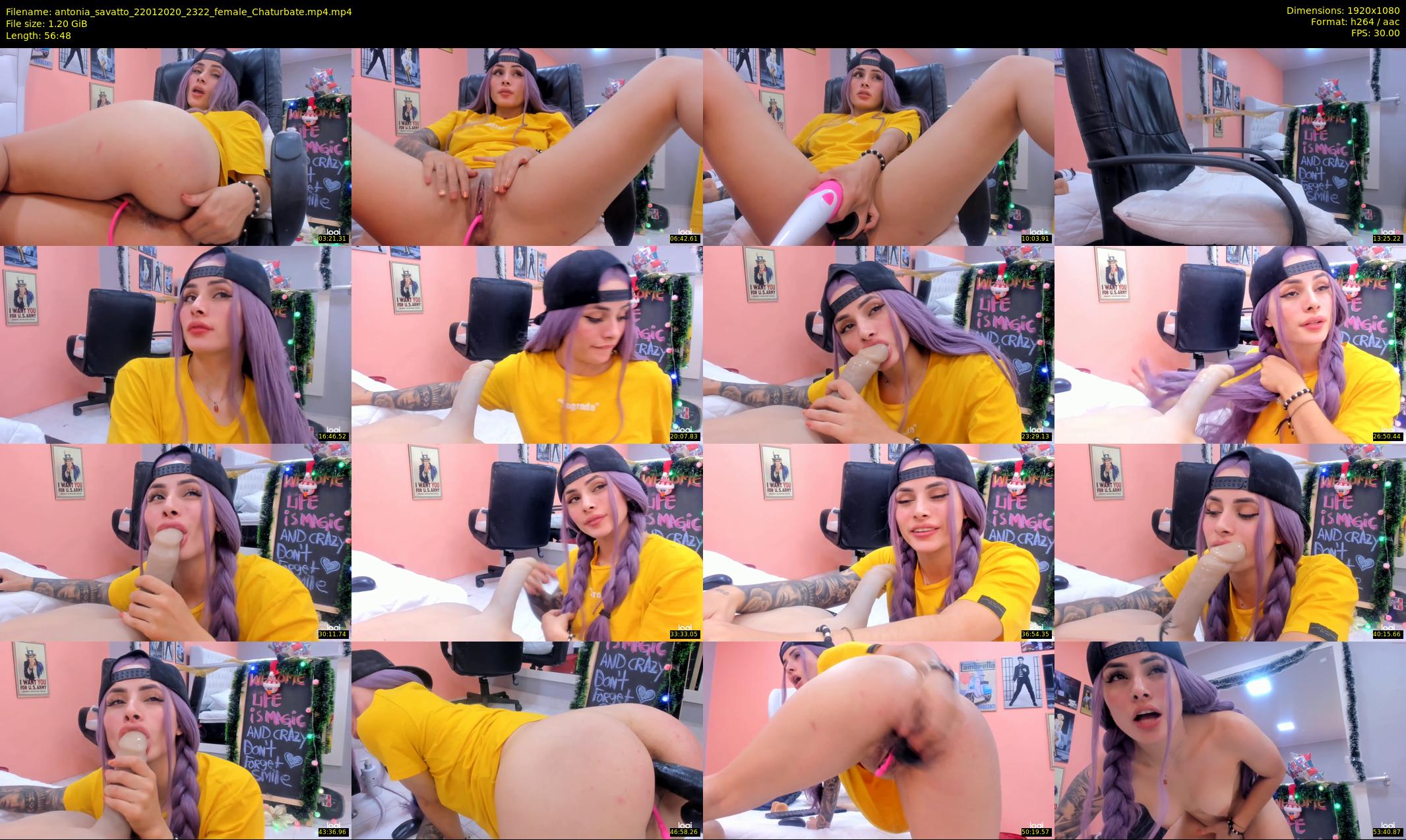 antonia_savatto — 57 minute Chaturbate female cam show recording, 1080p, Jan 22, 2020